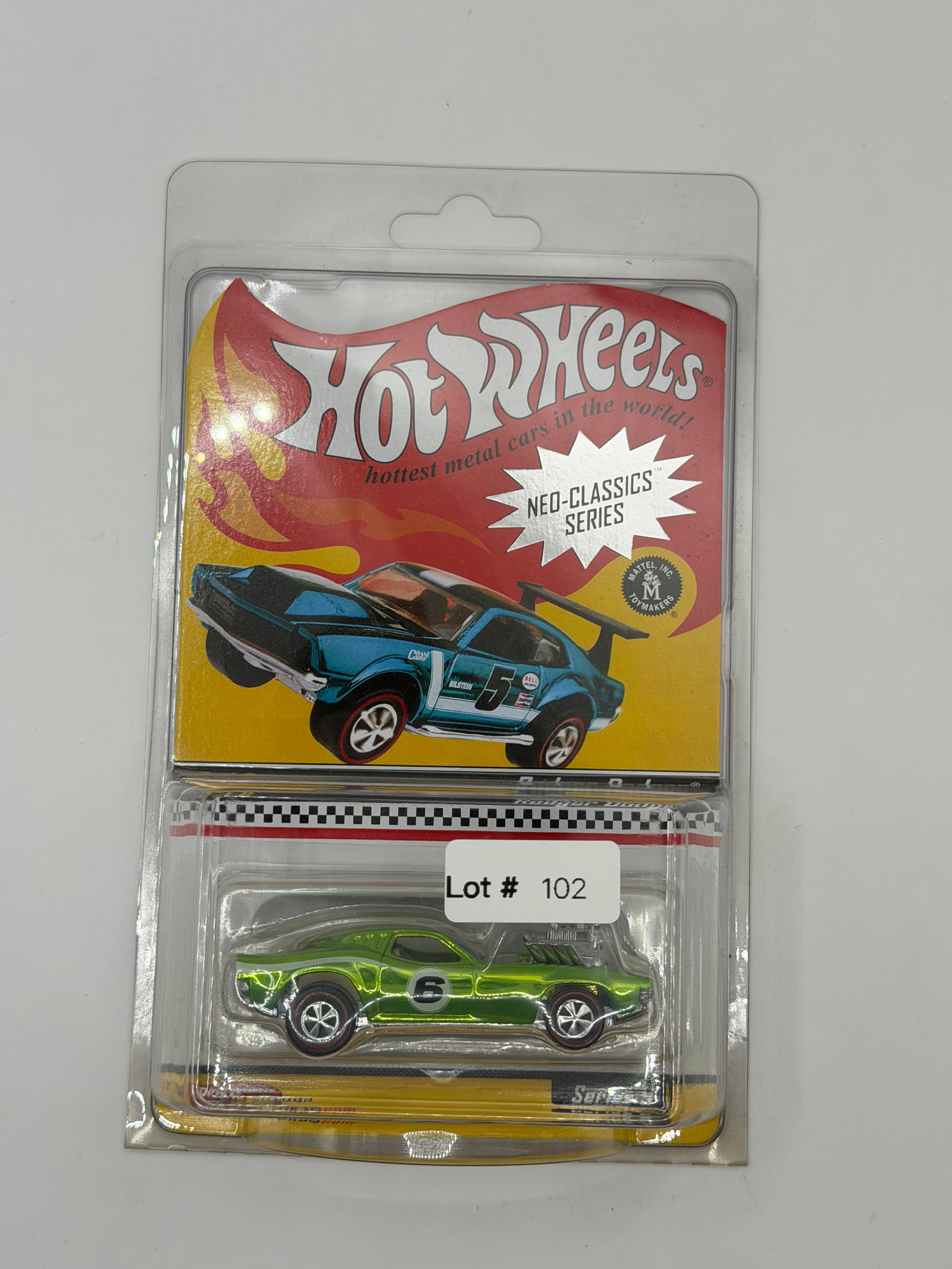 Hot Wheels RLC Neo Classics Series Rodger Dodger #8771/11,000: Factory sealed RLC cars coming from the estate of a 25+ year long collector. IN HOUSE SHIPPING IS AVAILABLE. Shipping can be calculated as follows: $10 handling fee ($10 whether 1 won lot or 100 won l