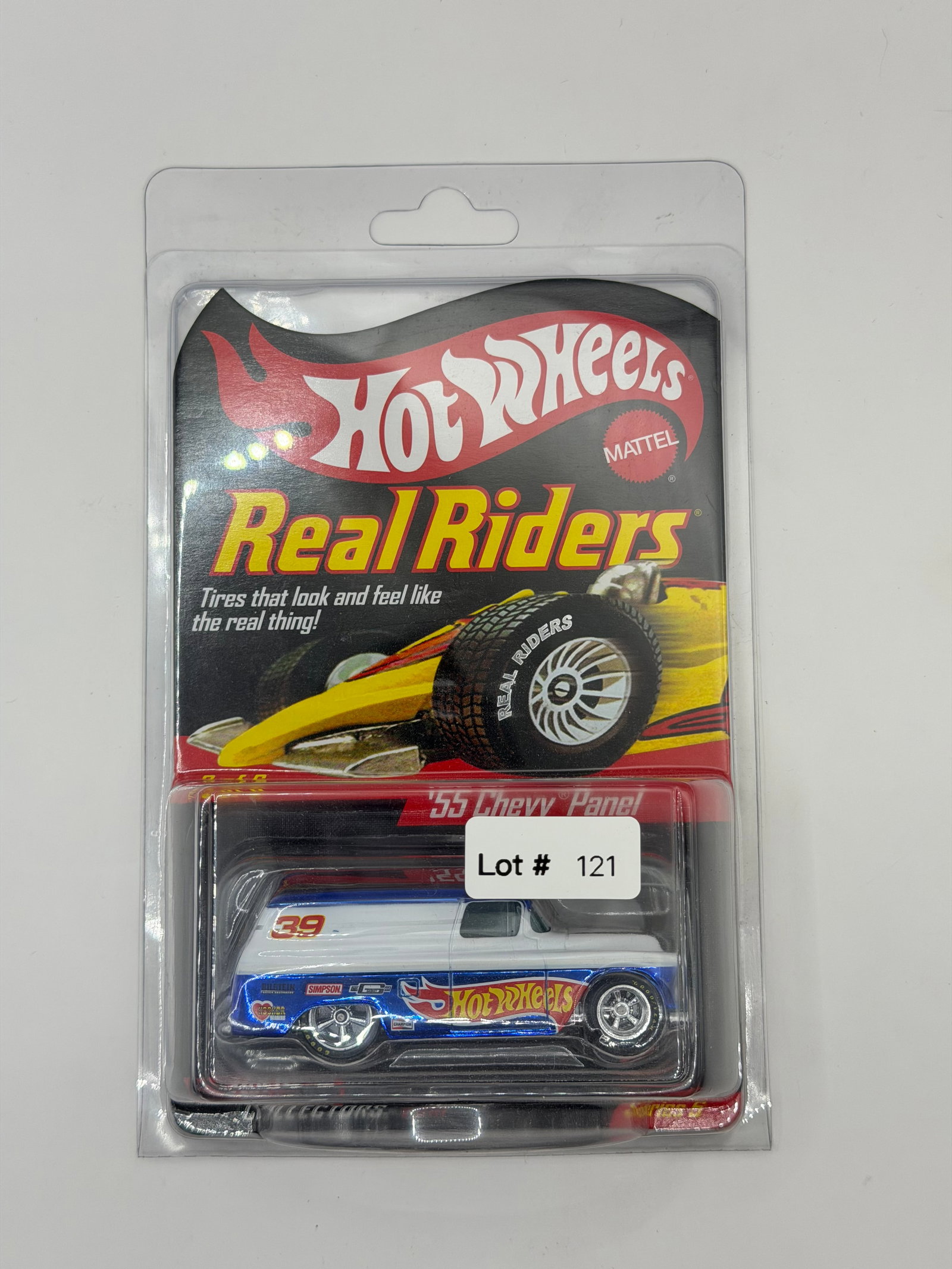 Hot Wheels RLC Real Riders 55 Chevy Panel #6985/11,000: Factory sealed RLC cars coming from the estate of a 25+ year long collector. IN HOUSE SHIPPING IS AVAILABLE. Shipping can be calculated as follows: $10 handling fee ($10 whether 1 won lot or 100 won l