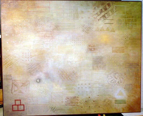 David Shapiro LARGE signed PAINTING acrylic: 88 x w: 108 inches. This is quite large and beautiful it is signed and dated verso. It is acrylic on canvas.Biography 1944 Born in Brooklyn, NY 1965 Skowhegan School of Art Skowhegan, ME 1966 Taught -