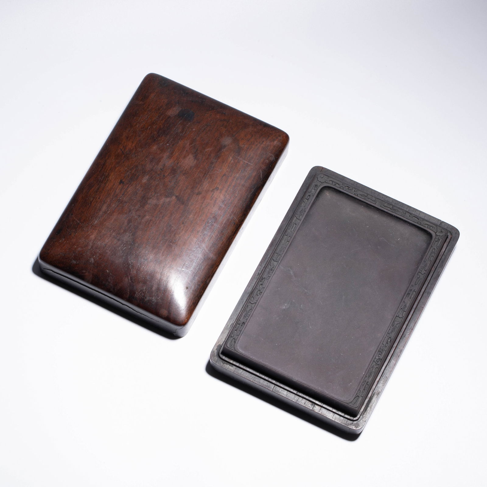 Rectangular Duanxi Shuiyan Inkstone, Qing Dynasty (1 of 3)