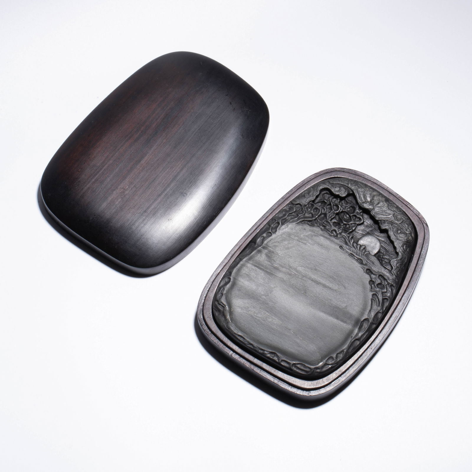 Shezhou ‘Eyebrow’ Pattern ‘Sea and Rising Sun’ Inkstone: Shezhou ‘Eyebrow’ Pattern ‘Sea and Rising Sun’ Inkstone