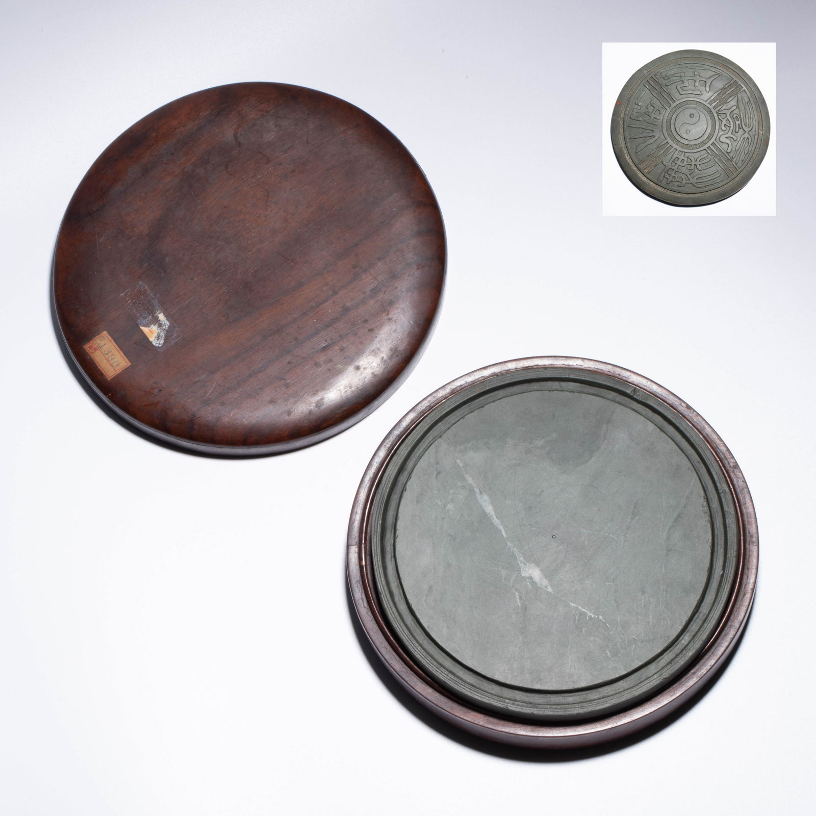 Green Duan Bronze-Mirror Inkstone, Qing Dynasty (1 of 7)