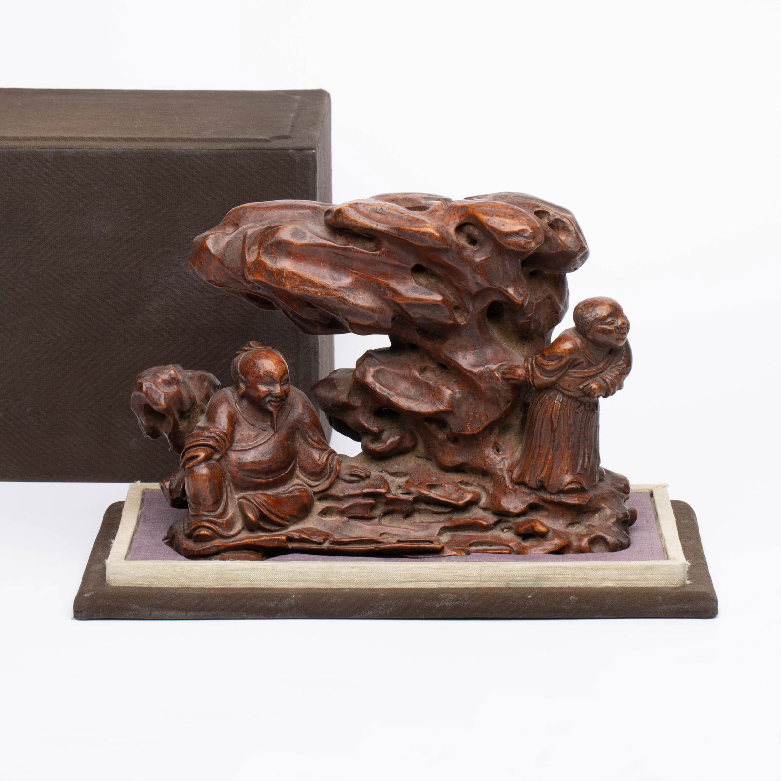 Bamboo Carving of Figures, Qing Dynasty (1 of 6)