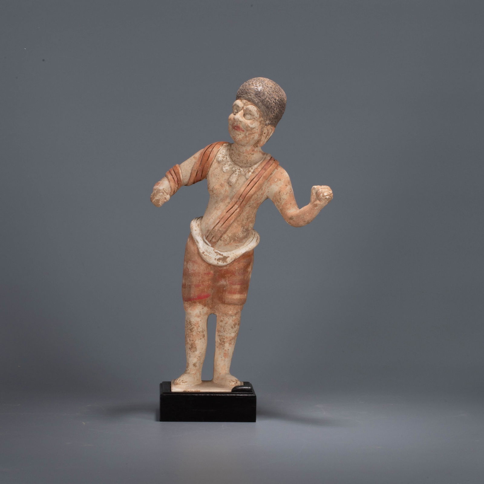 Tang Dynasty Colorful Kunlun Slave Pottery Figurine (1 of 5)