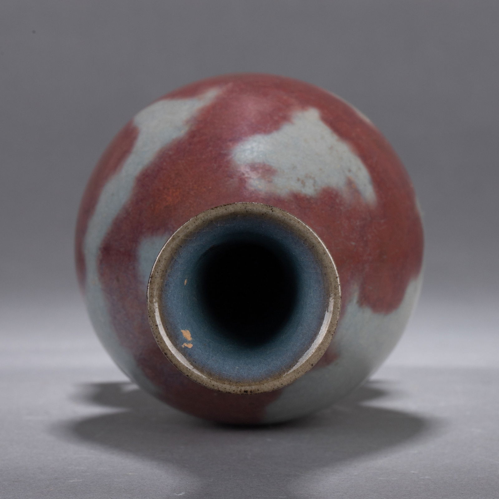 Jun ware vase with attached base - 5