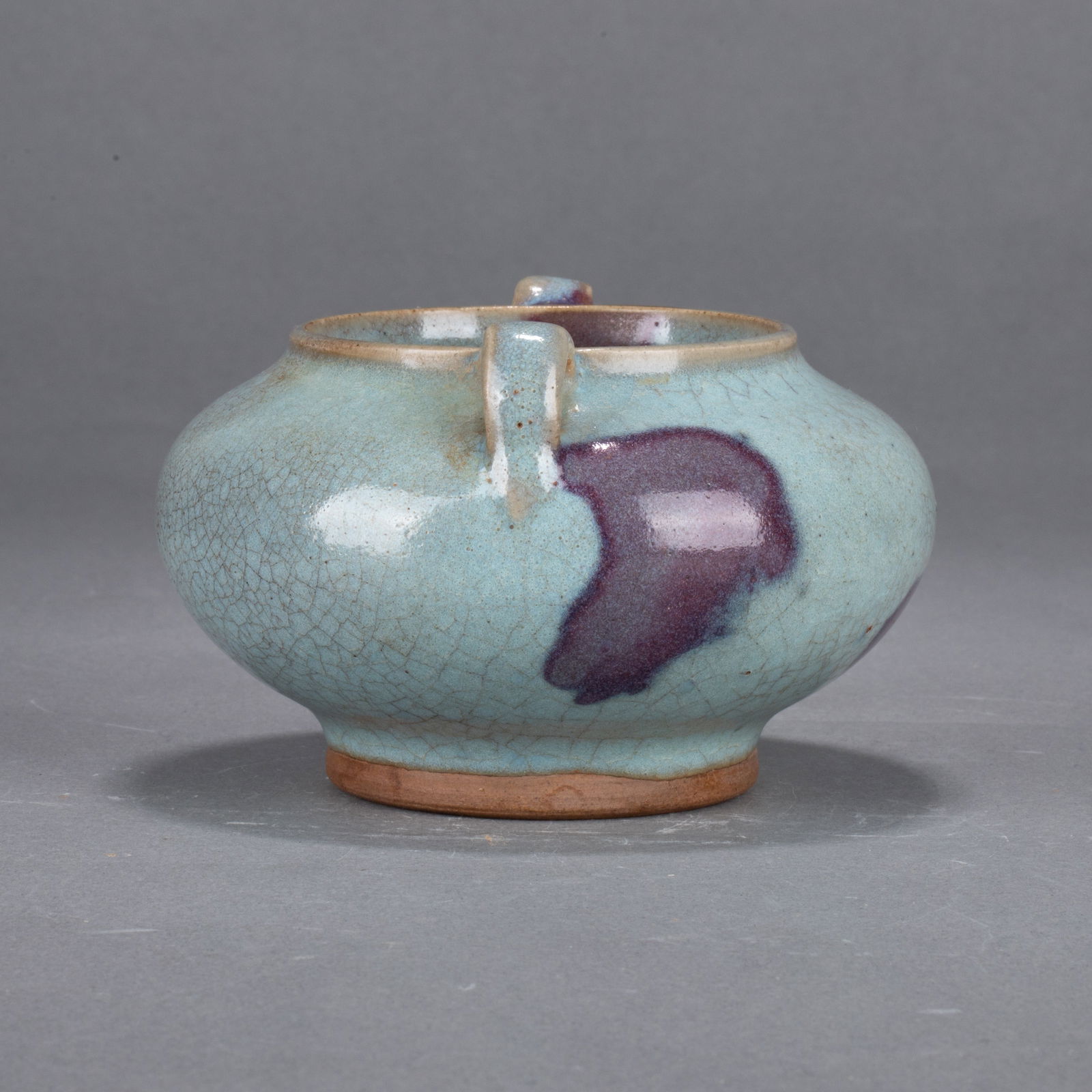 Jun ware jar with two loop handles - 4