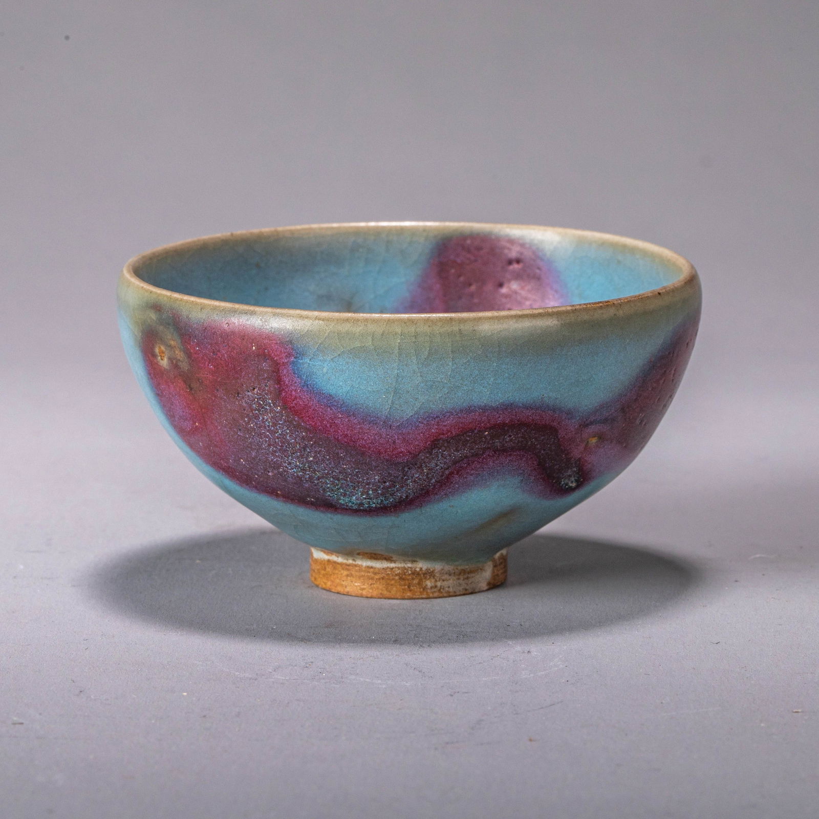 Jun ware small cup with purple splashes - 3