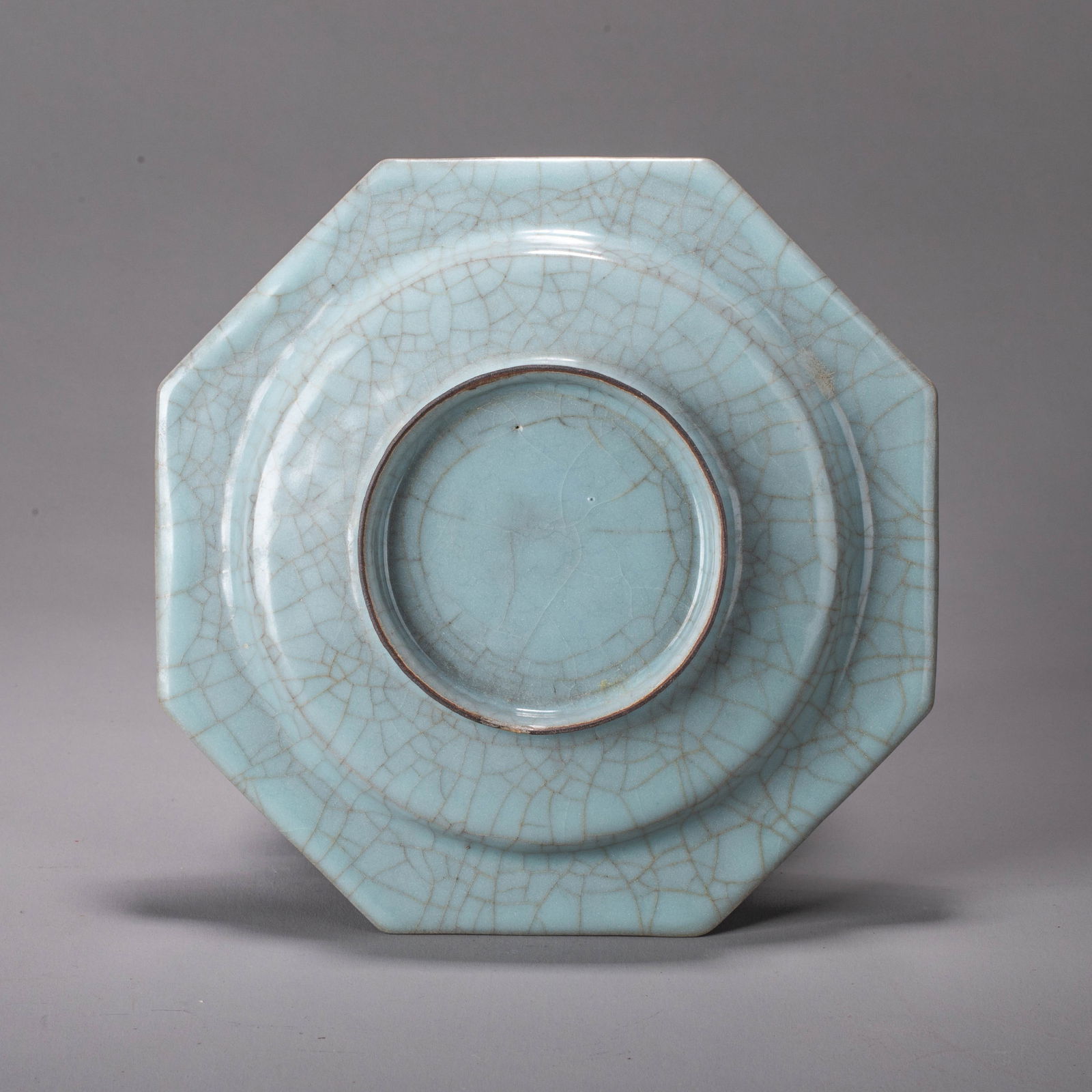 Longquan celadon octagonal dish - 5