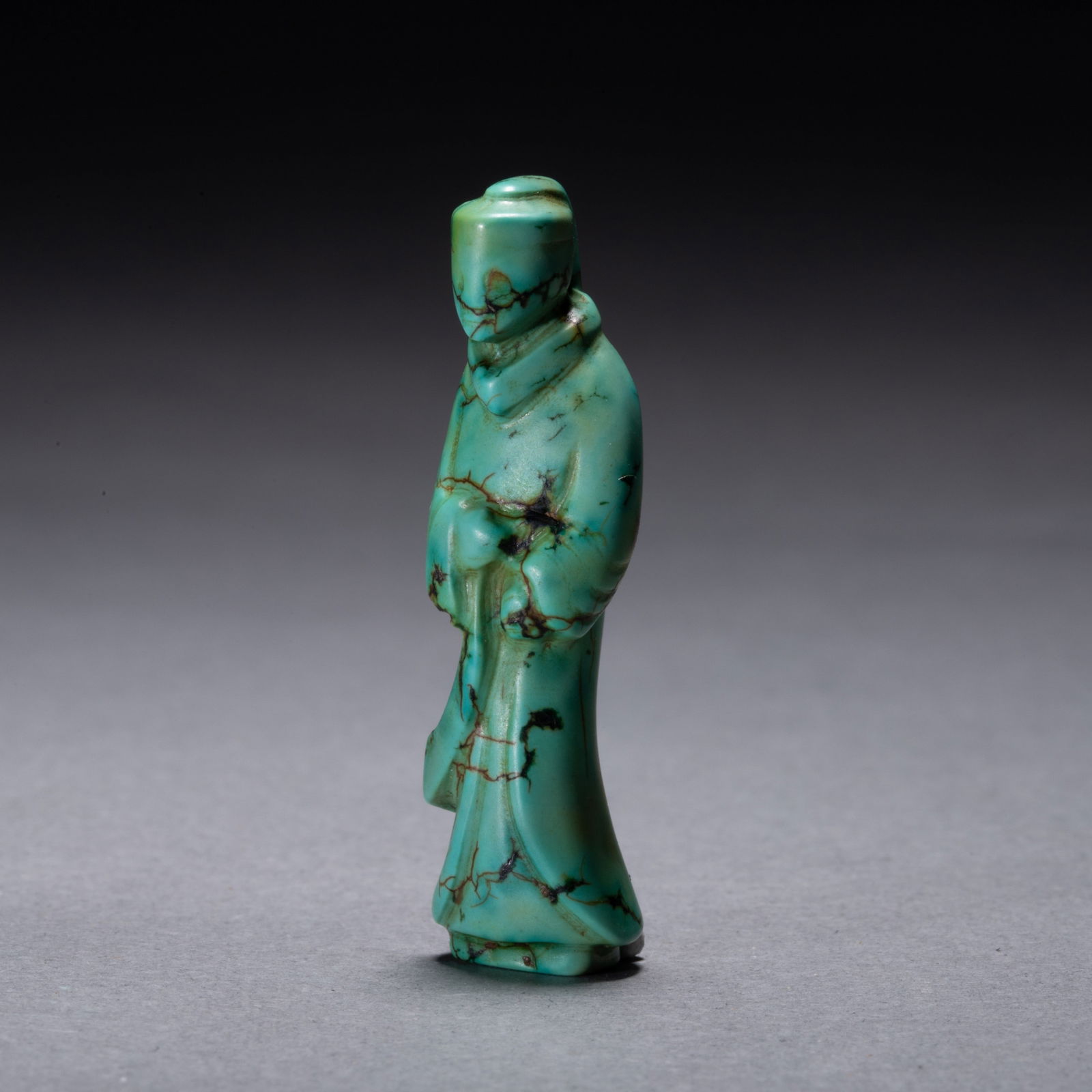 Han Dynasty turquoise figurine (1 of 4)
