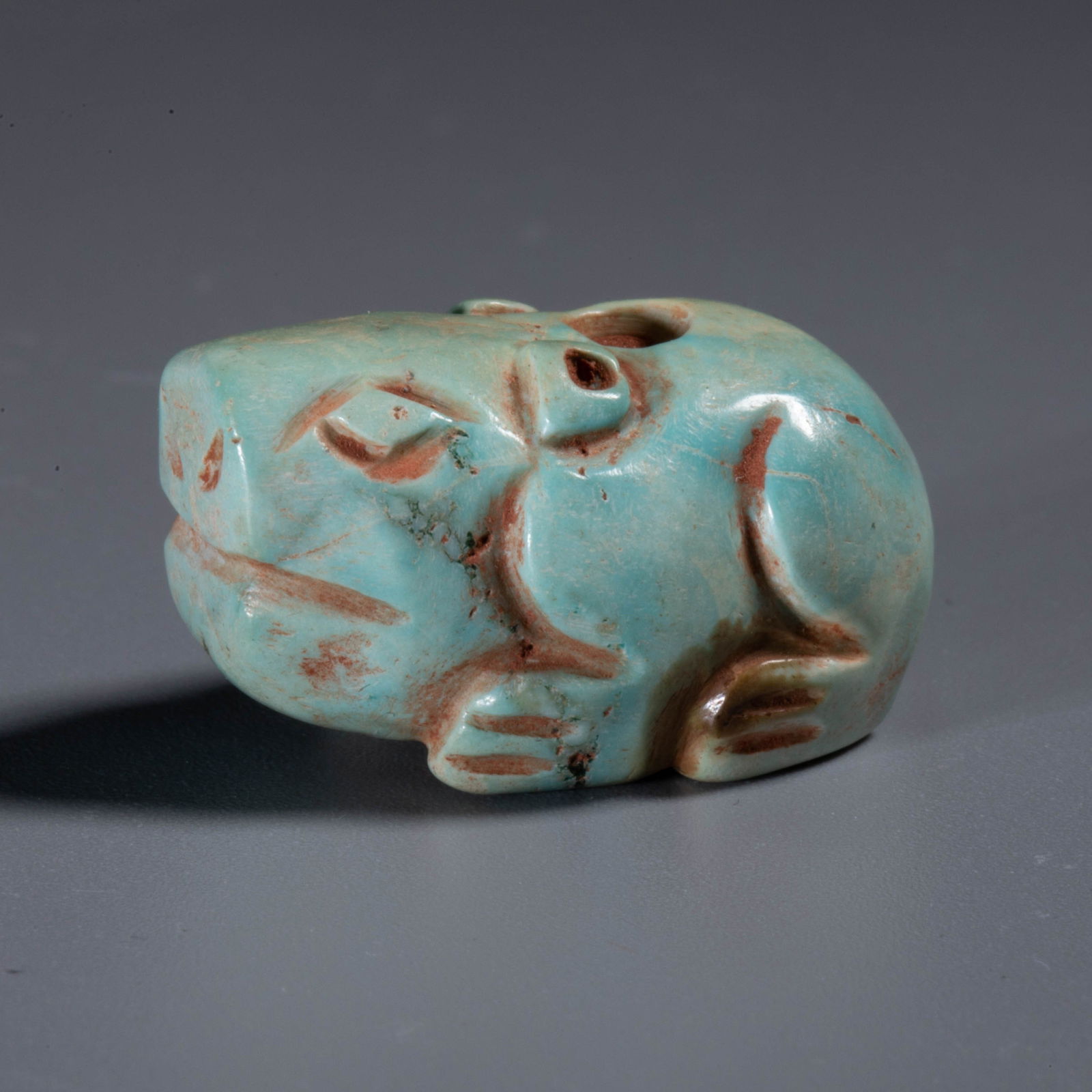 Han Dynasty turquoise animal ornament (1 of 4)