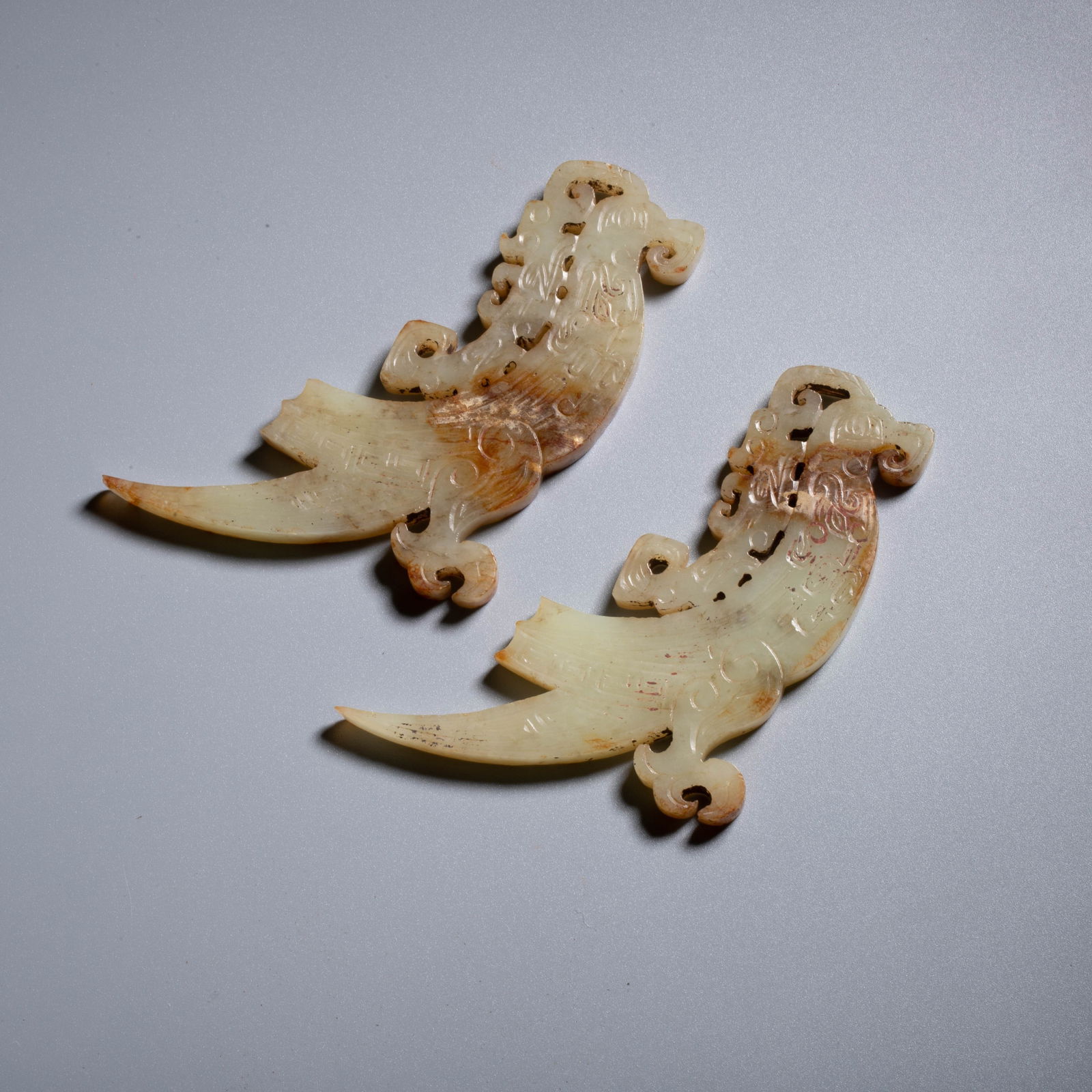 Ancient Jade Double-Dragon Pendant (1 of 10)