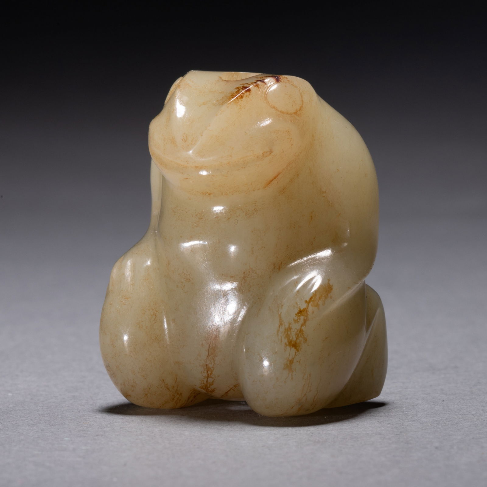 Warring States Period Jade Crouching Frog: Warring States Period Jade Crouching Frog