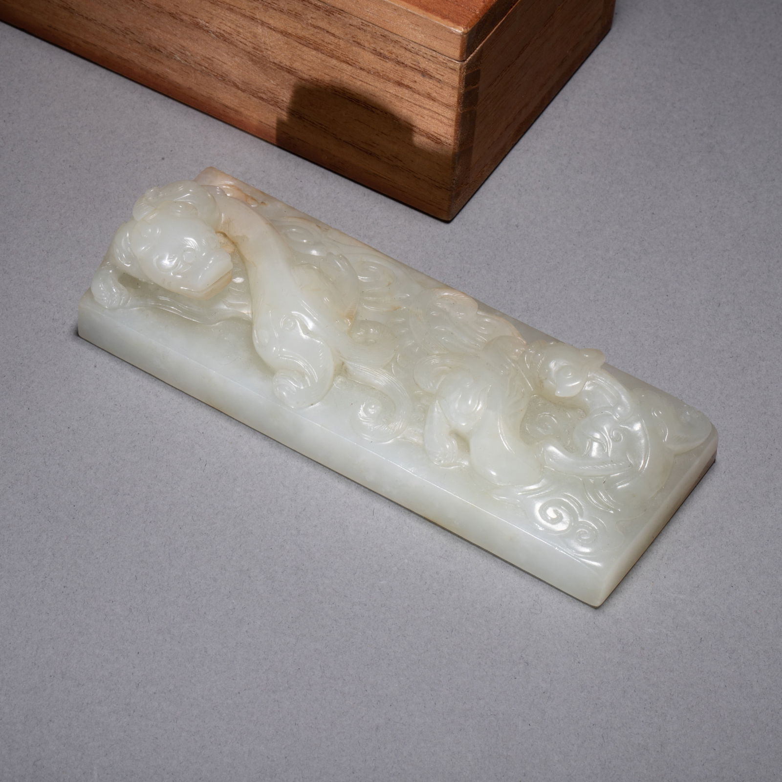 White Jade Coiled Dragon Paperweight (1 of 8)