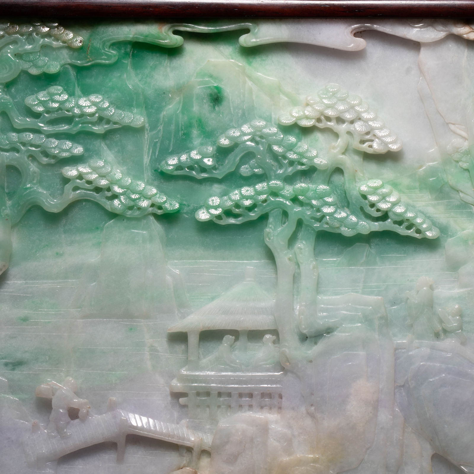 Landscape Pattern Jade Table Screen - 4