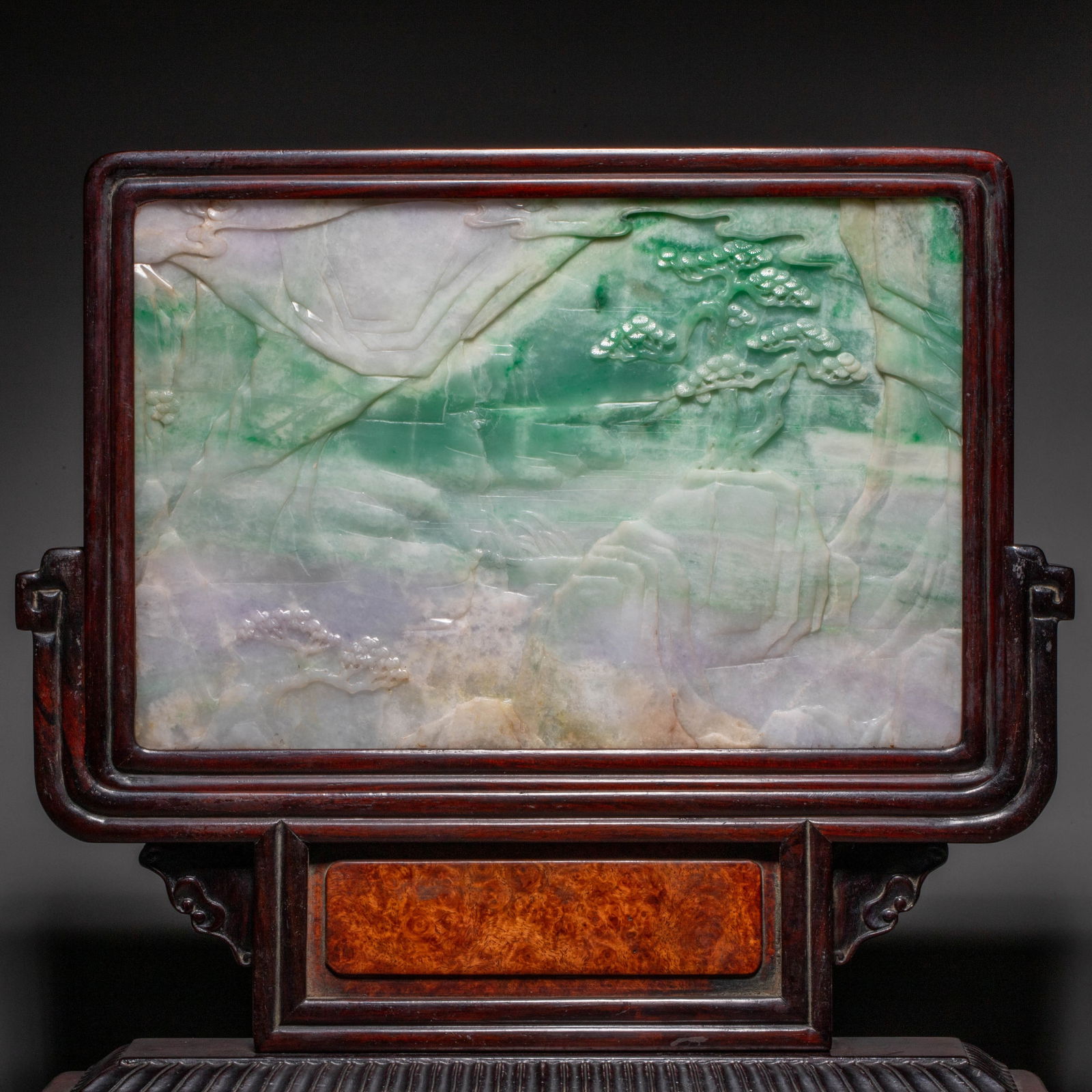 Landscape Pattern Jade Table Screen - 8