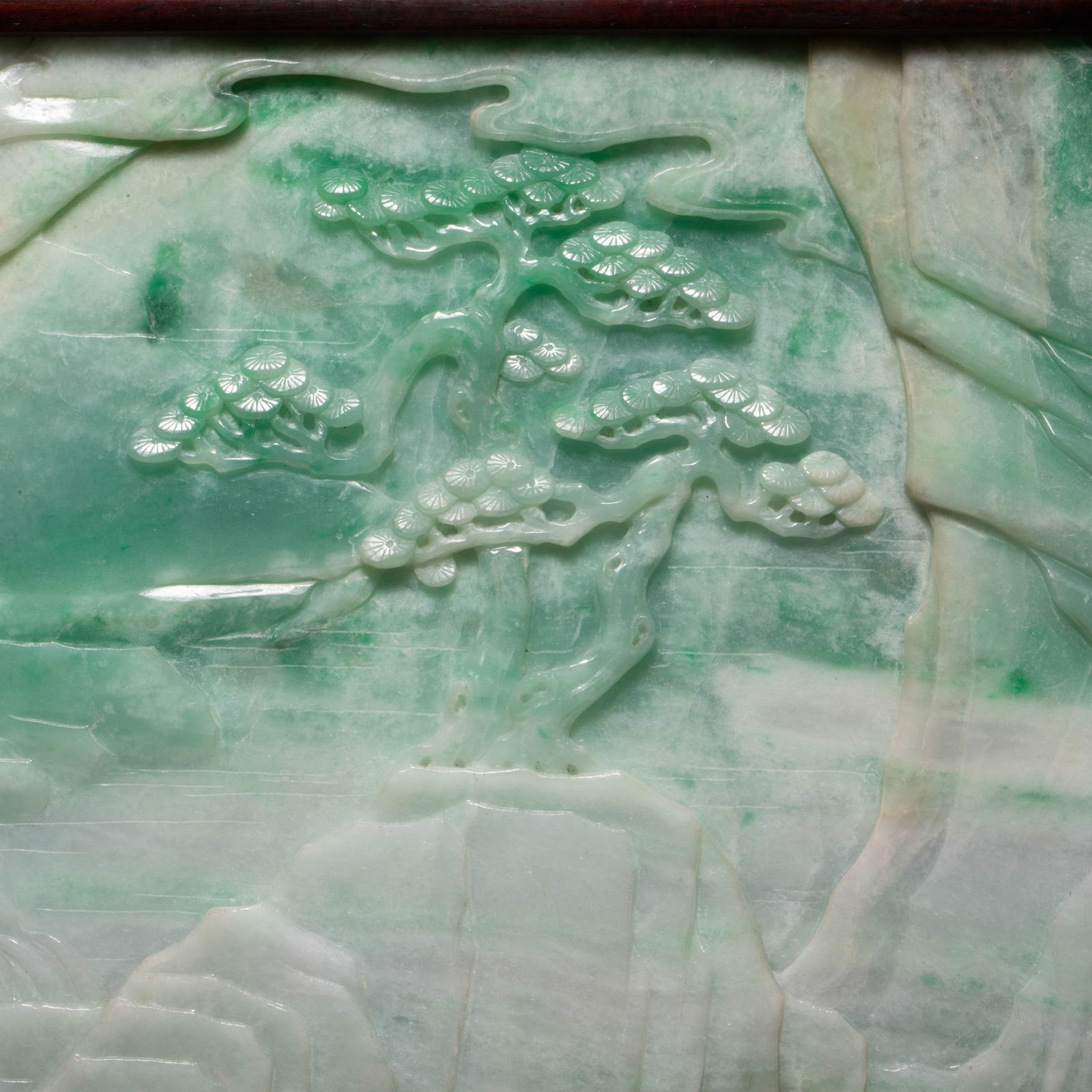 Landscape Pattern Jade Table Screen - 9