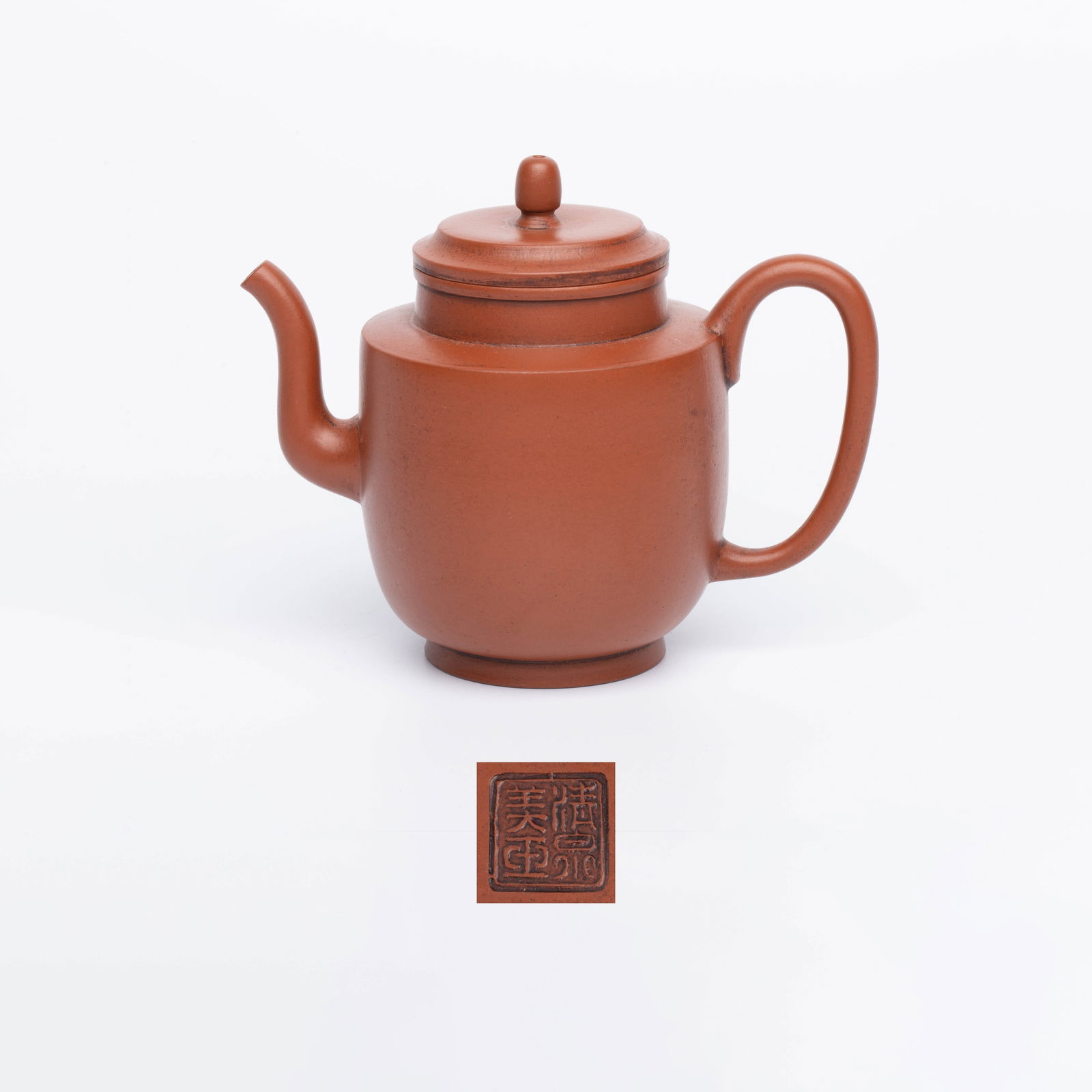 Spring Jade Vermilion Clay Kyusu: Spring Jade Vermilion Clay Kyusu