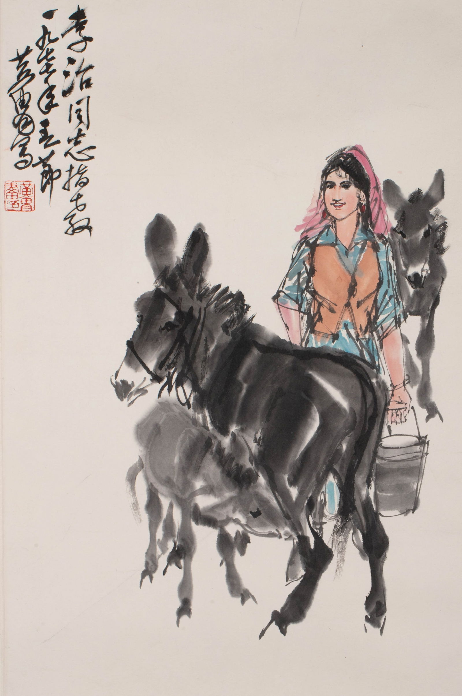 Huang Zhou, "Figure and Donkey: Huang Zhou, "Figure and Donkey