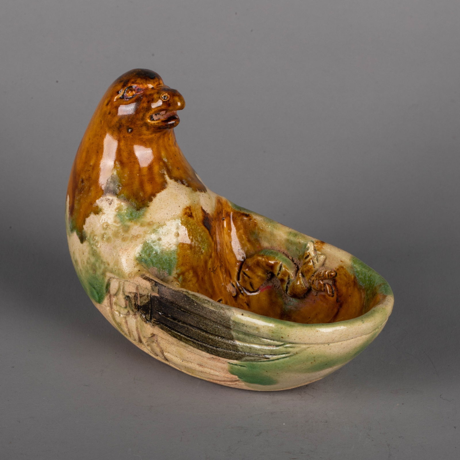 Tang Sancai (Tri-Color Glaze) Parrot-Shaped Cup (1 of 6)