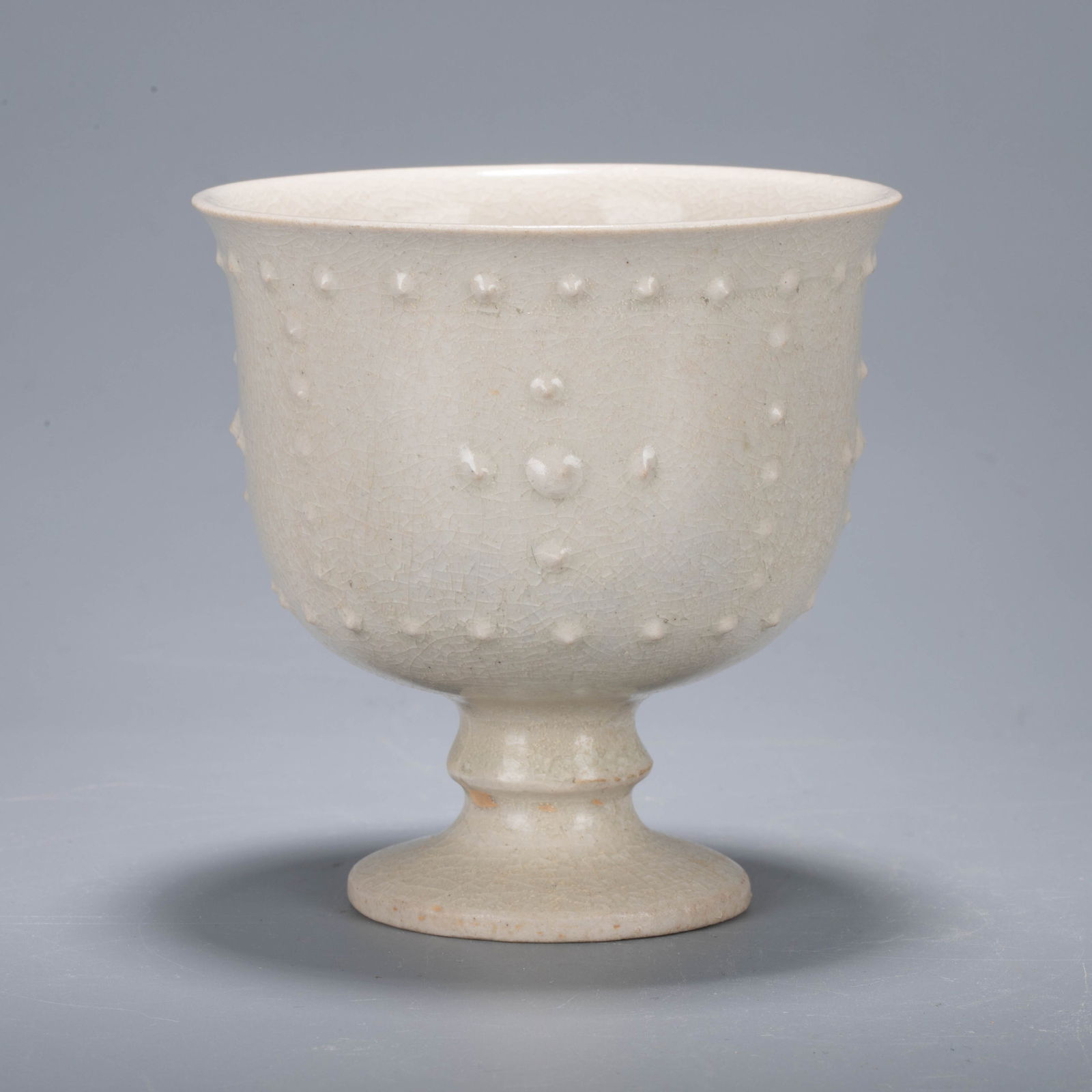 Tang Dynasty, White-Glazed Drum-Nail Wine Cup (1 of 6)