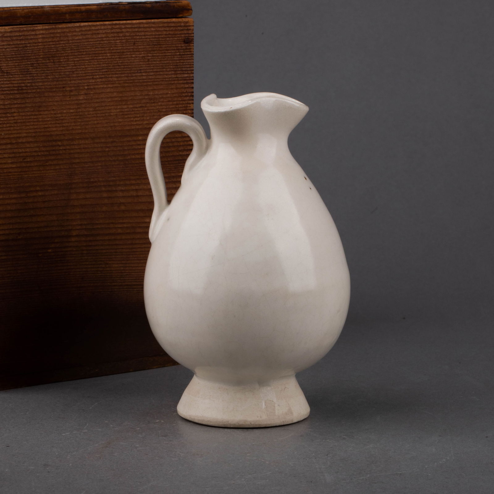 Tang Dynasty, White Porcelain Floral-Mouthed Water Dropper: Tang Dynasty, White Porcelain Floral-Mouthed Water Dropper