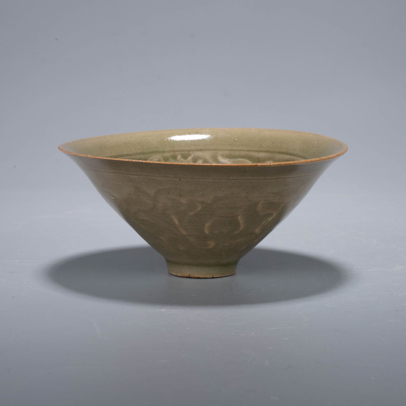 Song Dynasty, Yaozhou Kiln Carved Floral Pattern Tea Bowl (1 of 5)