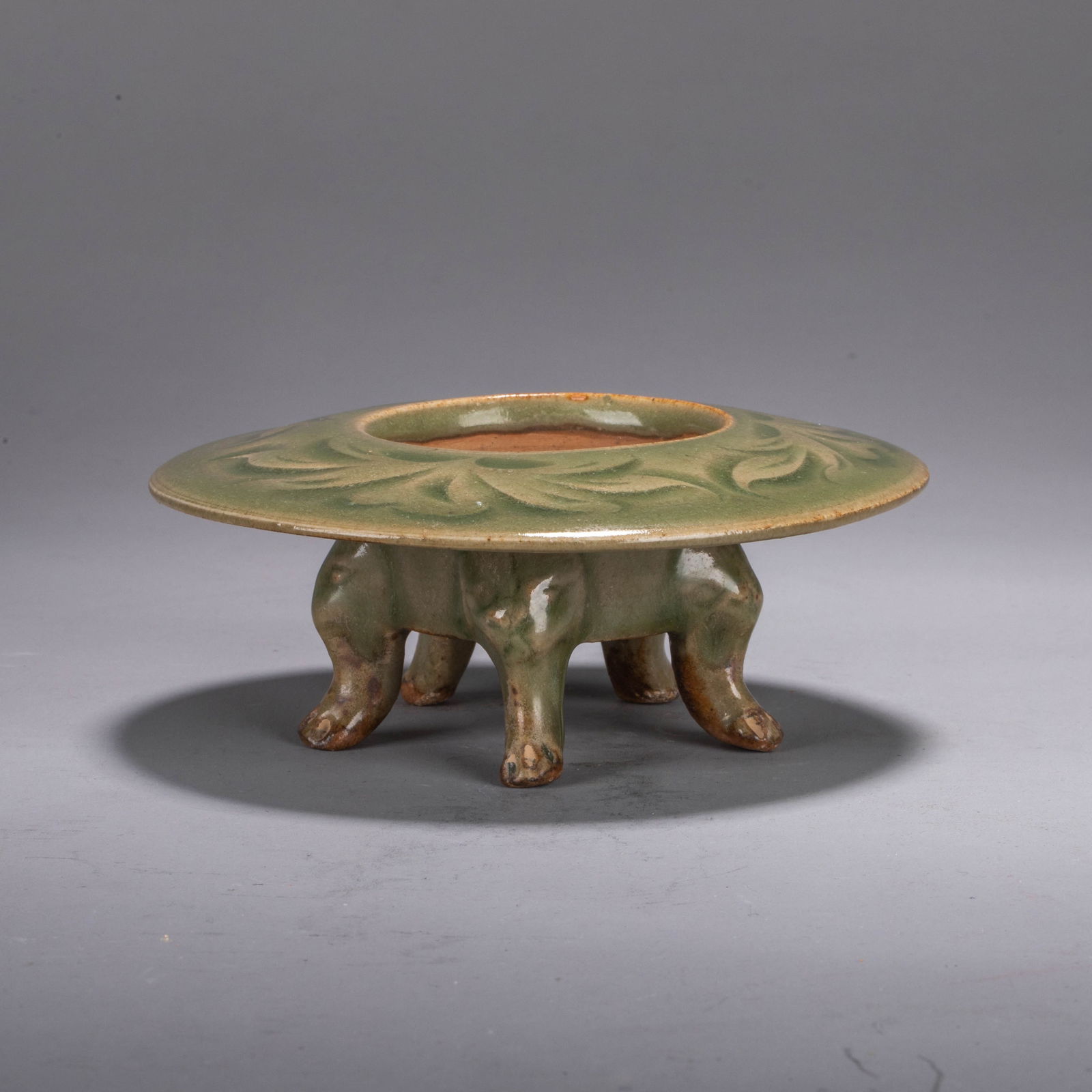 Song Dynasty, Yaozhou Kiln Tripod Incense Burner (1 of 6)