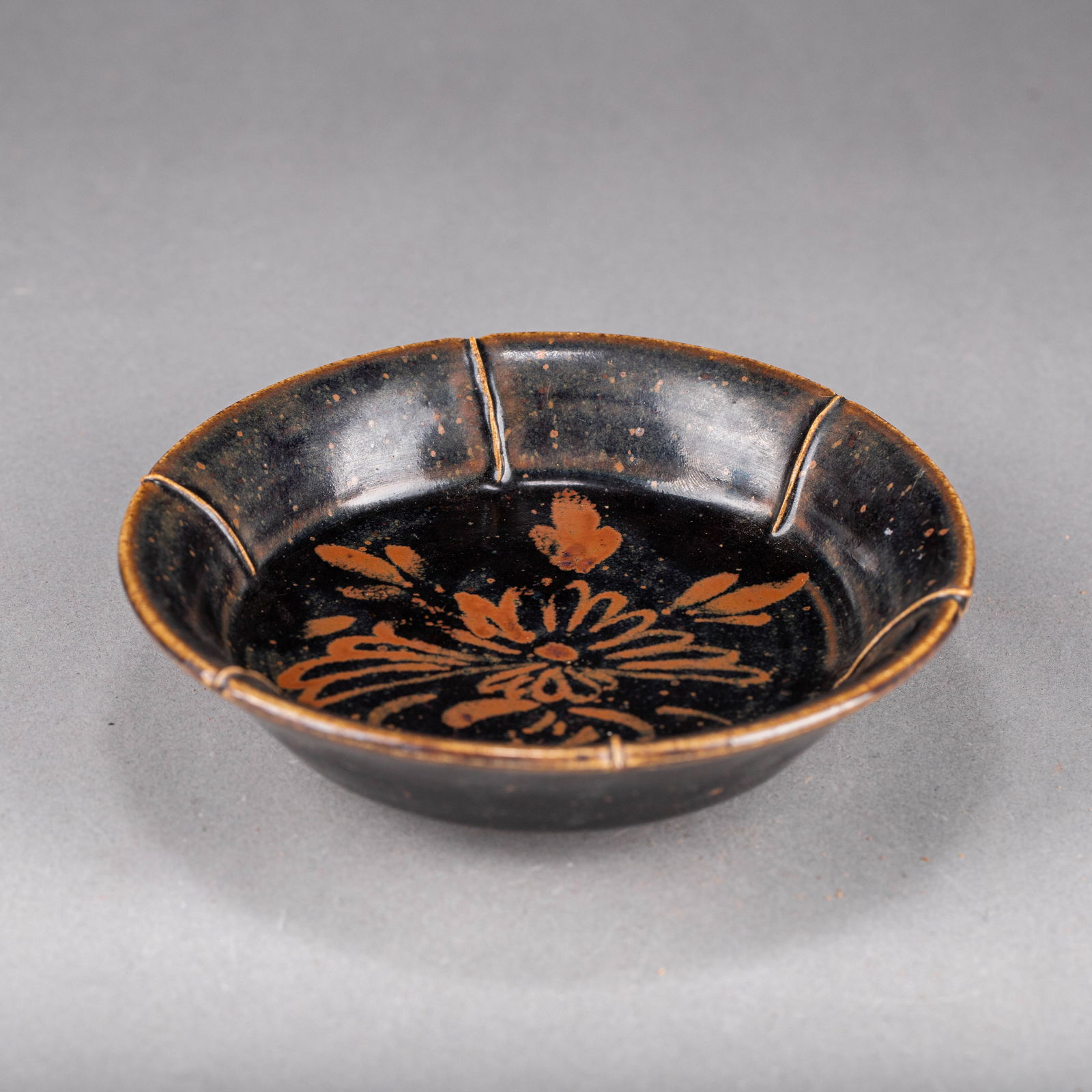 Song Dynasty, Temmoku Floral-Mouthed Bowl (1 of 7)