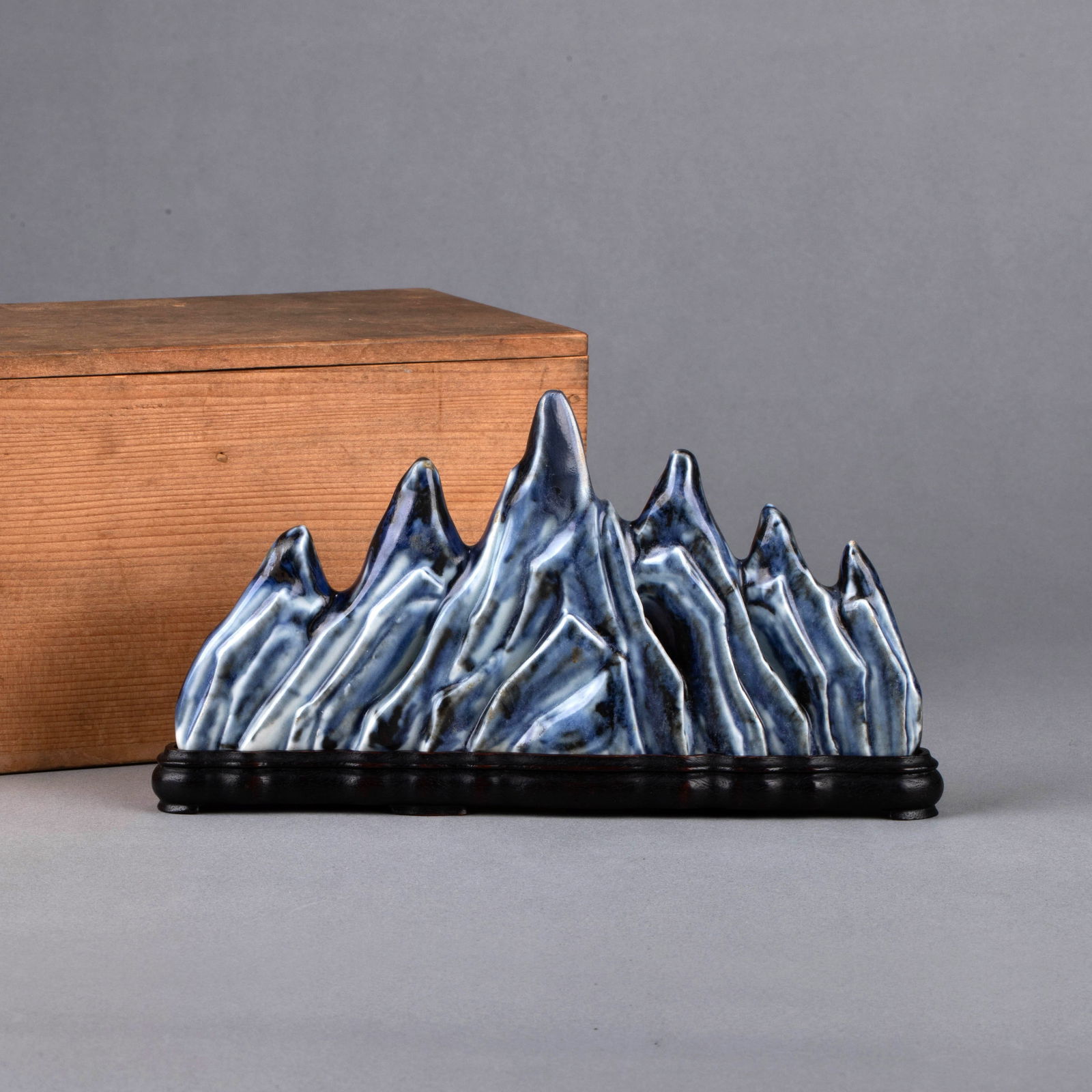 Ming Dynasty Underglaze Blue Mountain-Shaped Brush Rest (1 of 7)