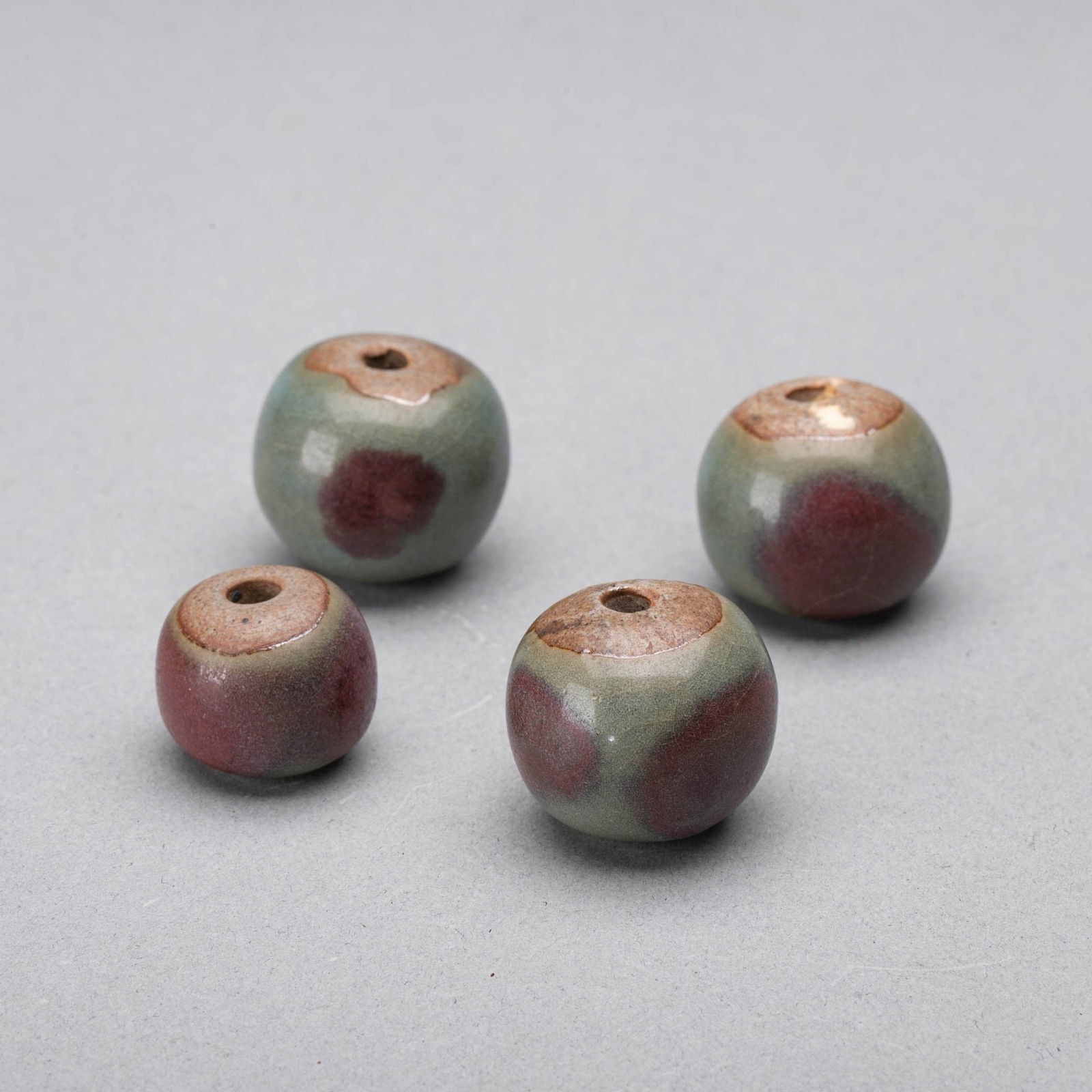 Four Jun Ware Beads - 2