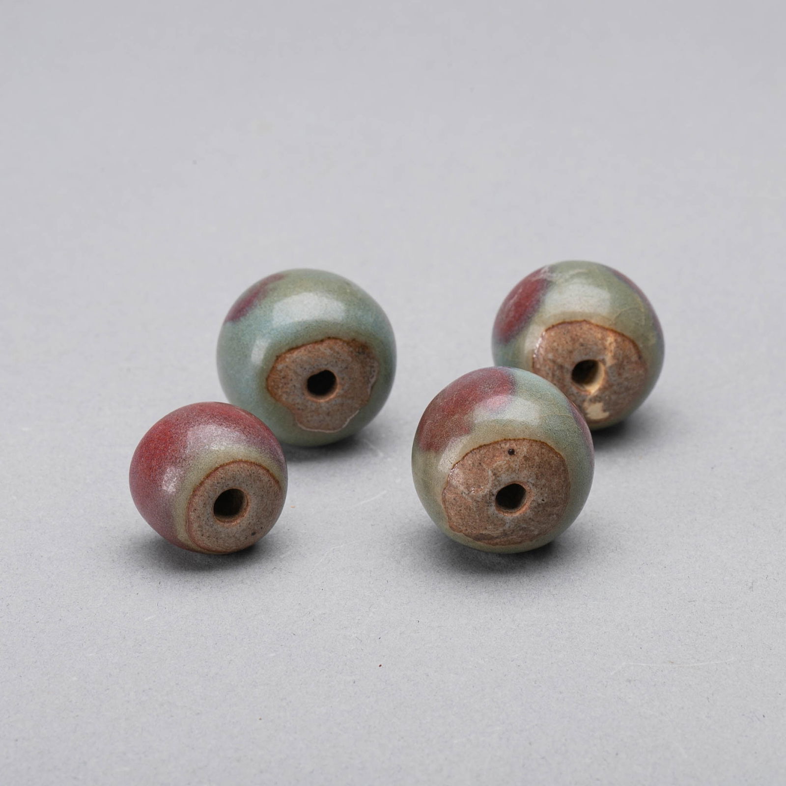 Four Jun Ware Beads - 3