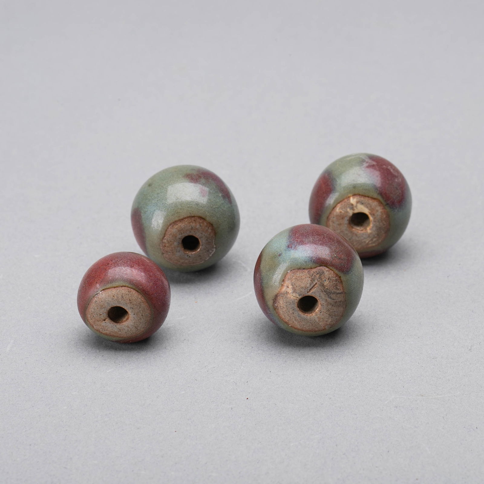 Four Jun Ware Beads - 4