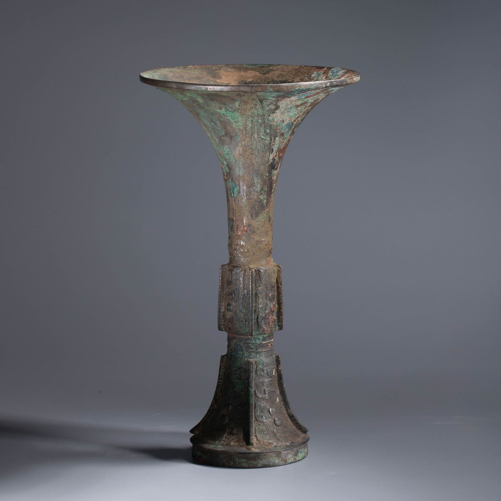 Shang Dynasty Bronze Gu (Wine Vessel) (1 of 7)
