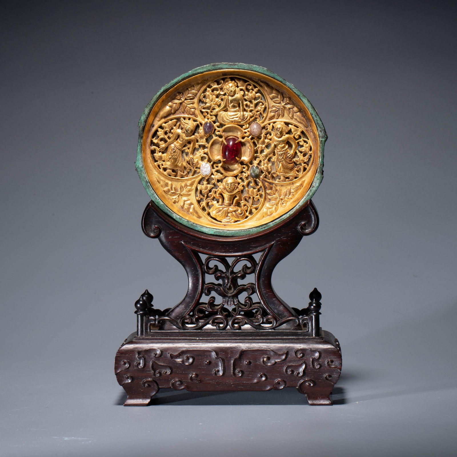 Tang Dynasty Gold-Inlaid Shell Mirror (1 of 7)