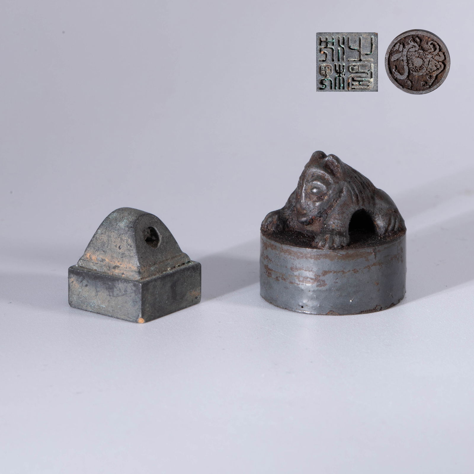 Han Dynasty Bronze Seal (2 pieces) (1 of 6)