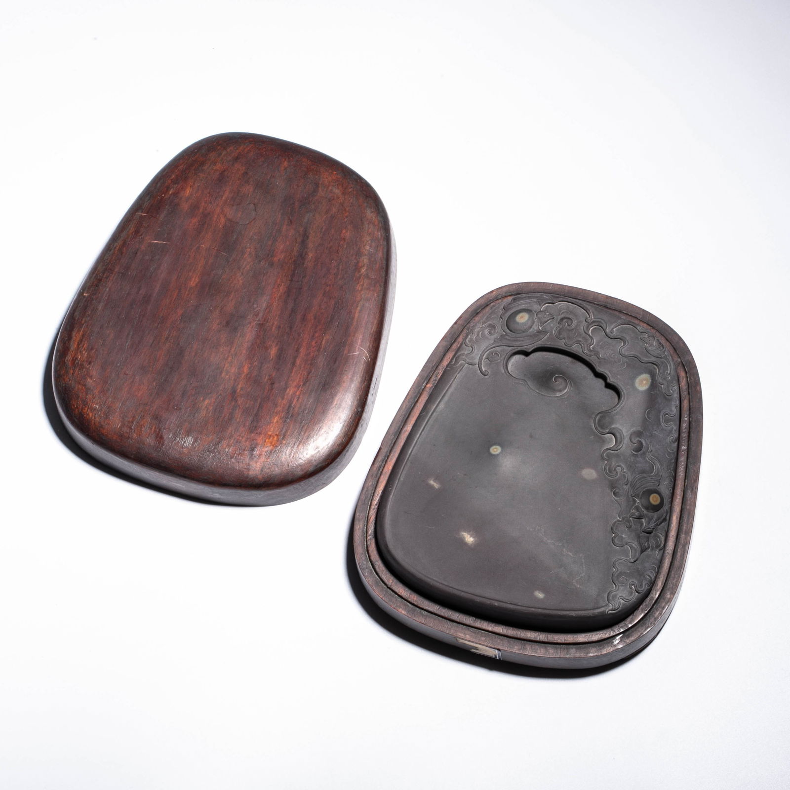 Duan Inkstone Hangzi Multi-eye Cloud Pattern Inkstone: Duan Inkstone Hangzi Multi-eye Cloud Pattern Inkstone