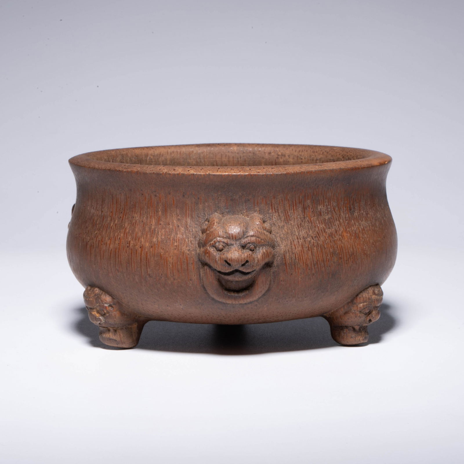 Qing dynasty bamboo carving incense burner (1 of 6)