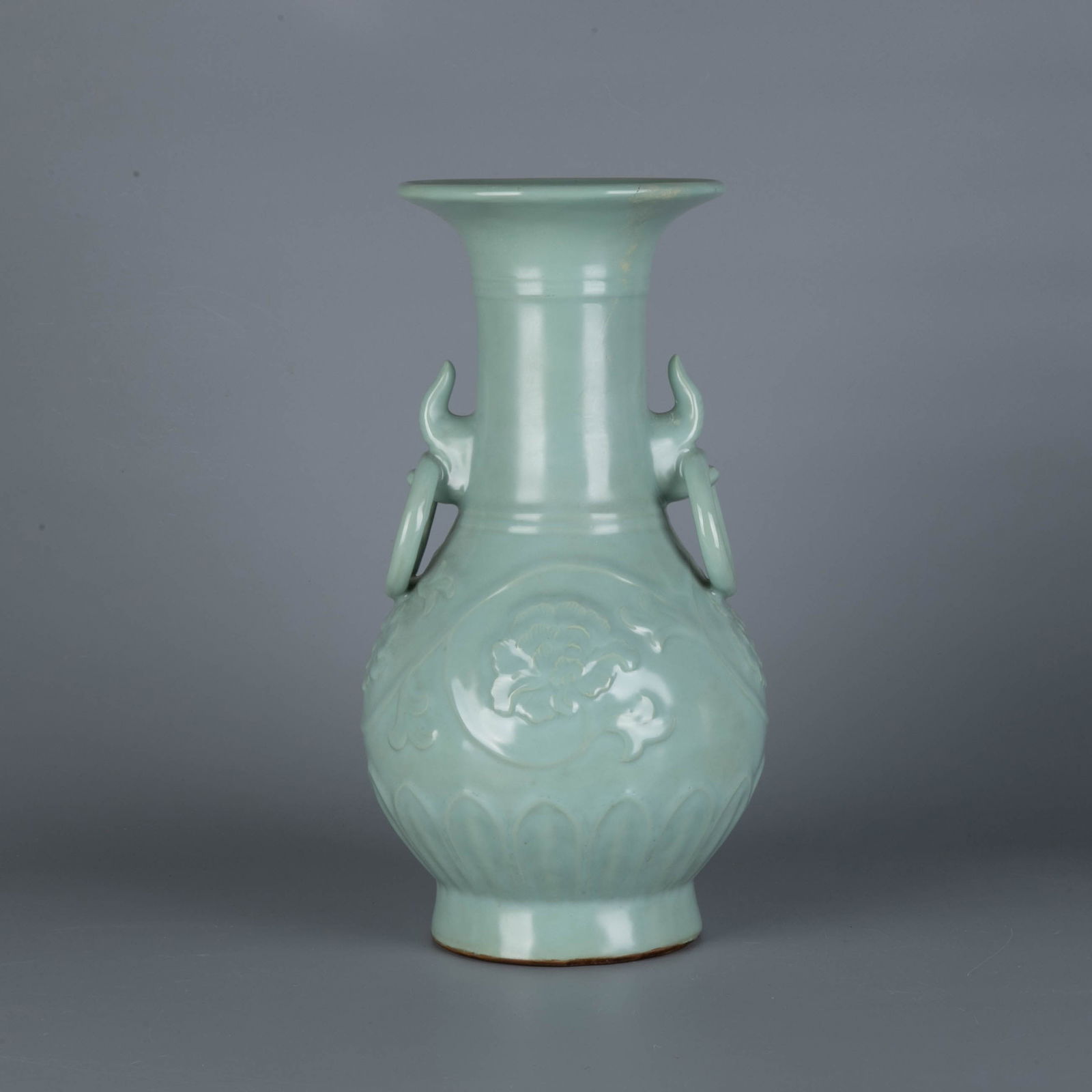 Yuan Longquan ware peony ring vase (1 of 7)
