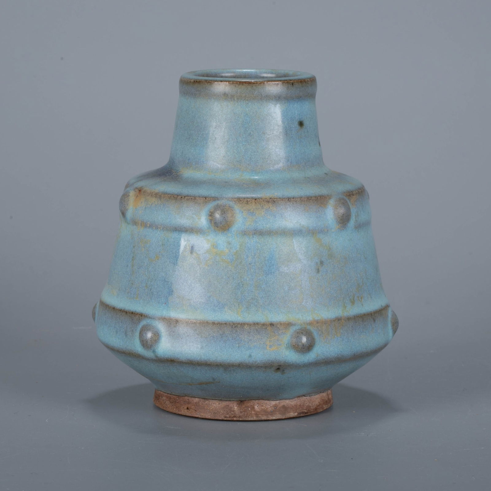 Yuan Jun ware drum nail pattern pot - 2