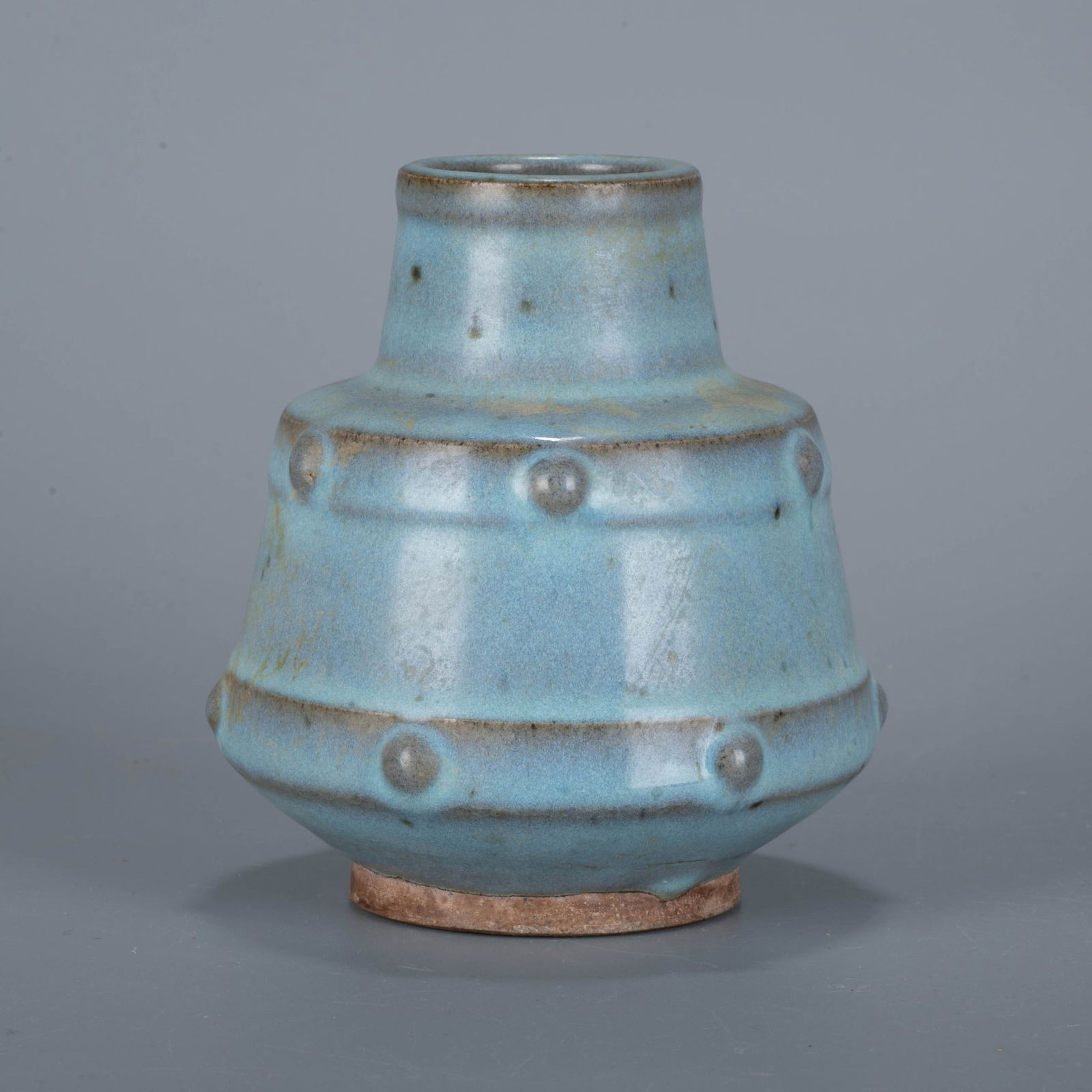 Yuan Jun ware drum nail pattern pot - 3