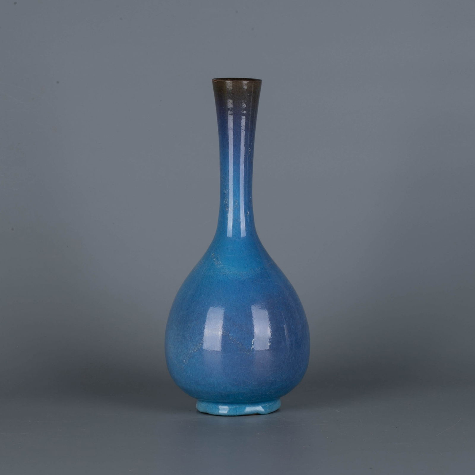 Sky blue glaze flask - 2