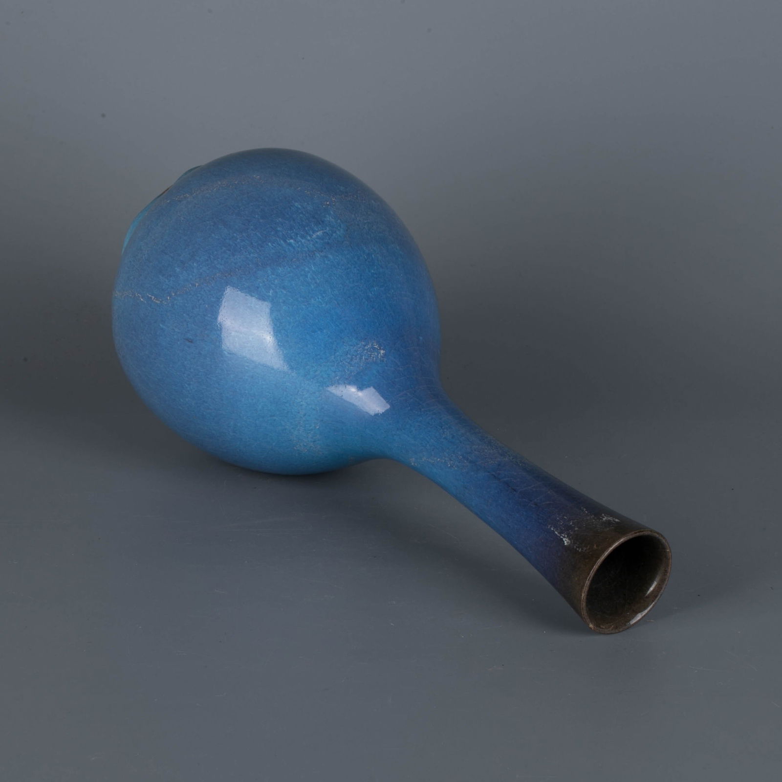 Sky blue glaze flask - 4