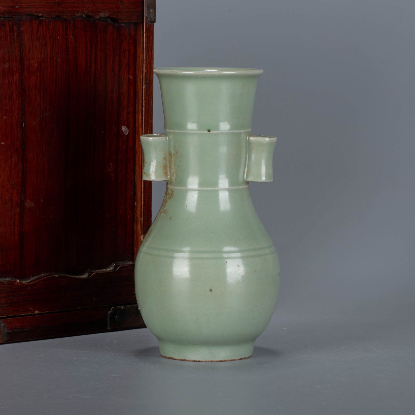 Song or Ming Dynasty Longquan celadon through-ear vase (1 of 7)