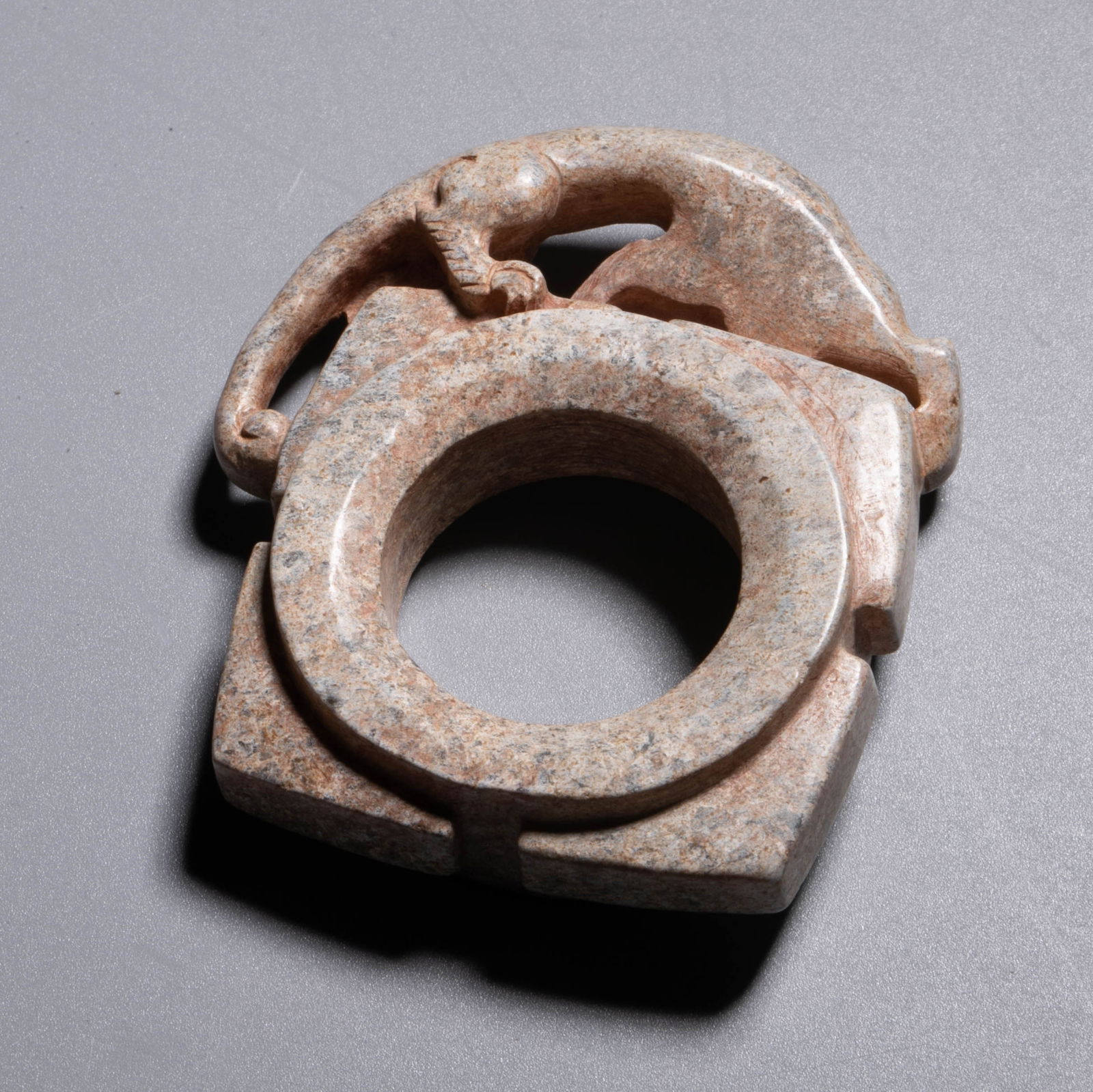 Ancient Jade Chilong Ring - 5