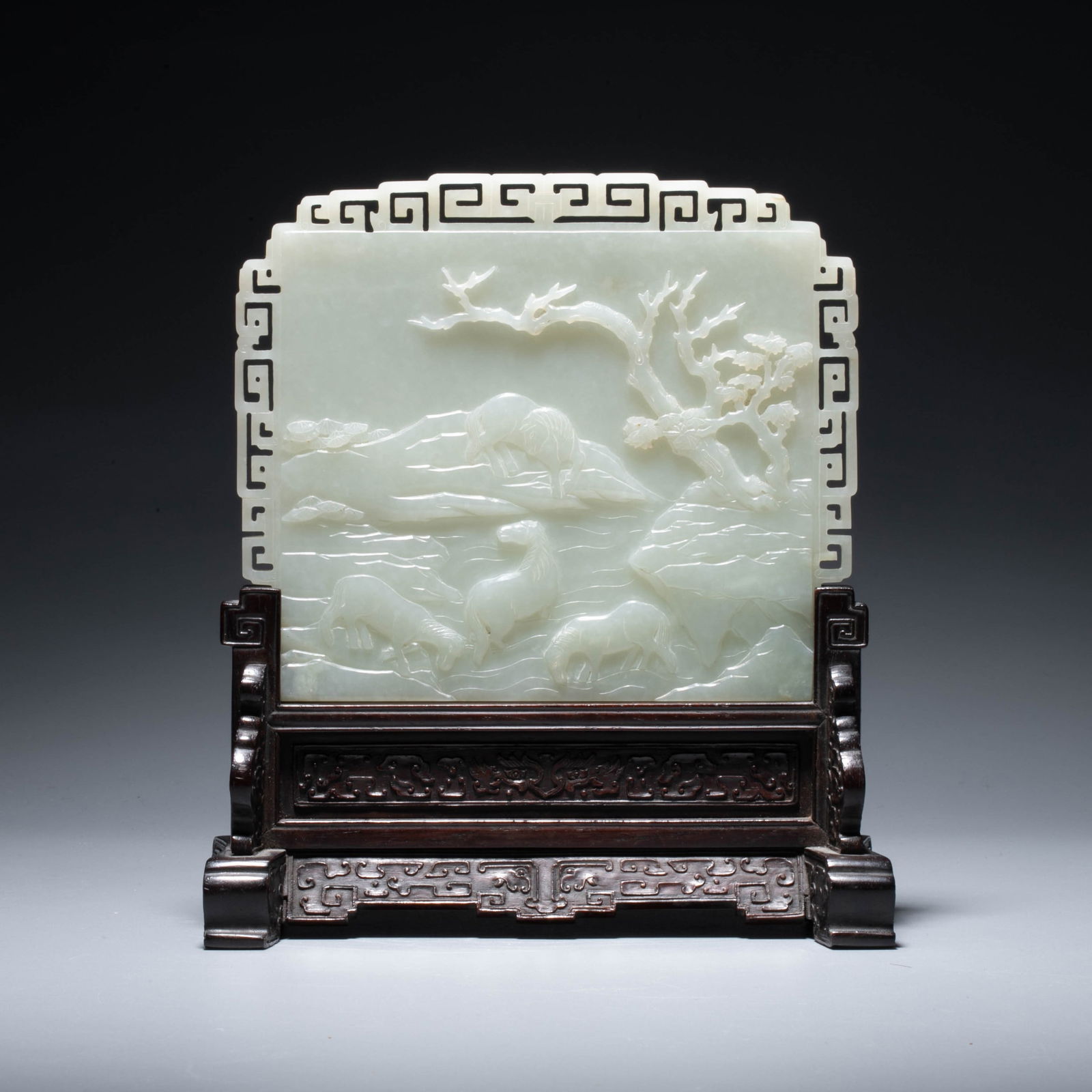 Qing Dynasty Imperial inscribed poems and jade screen inserts (1 of 7)