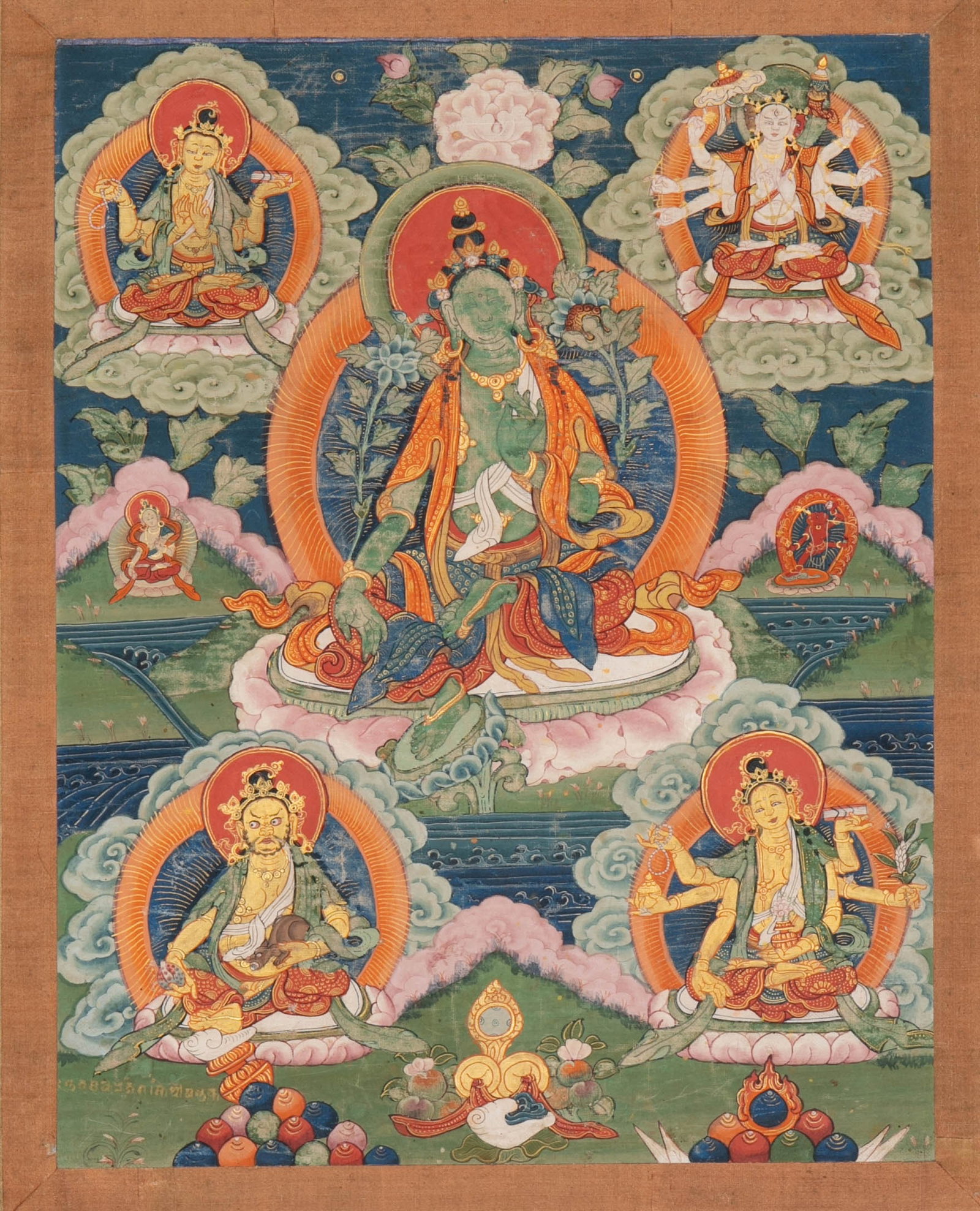 Thangka green tara: Thangka green tara