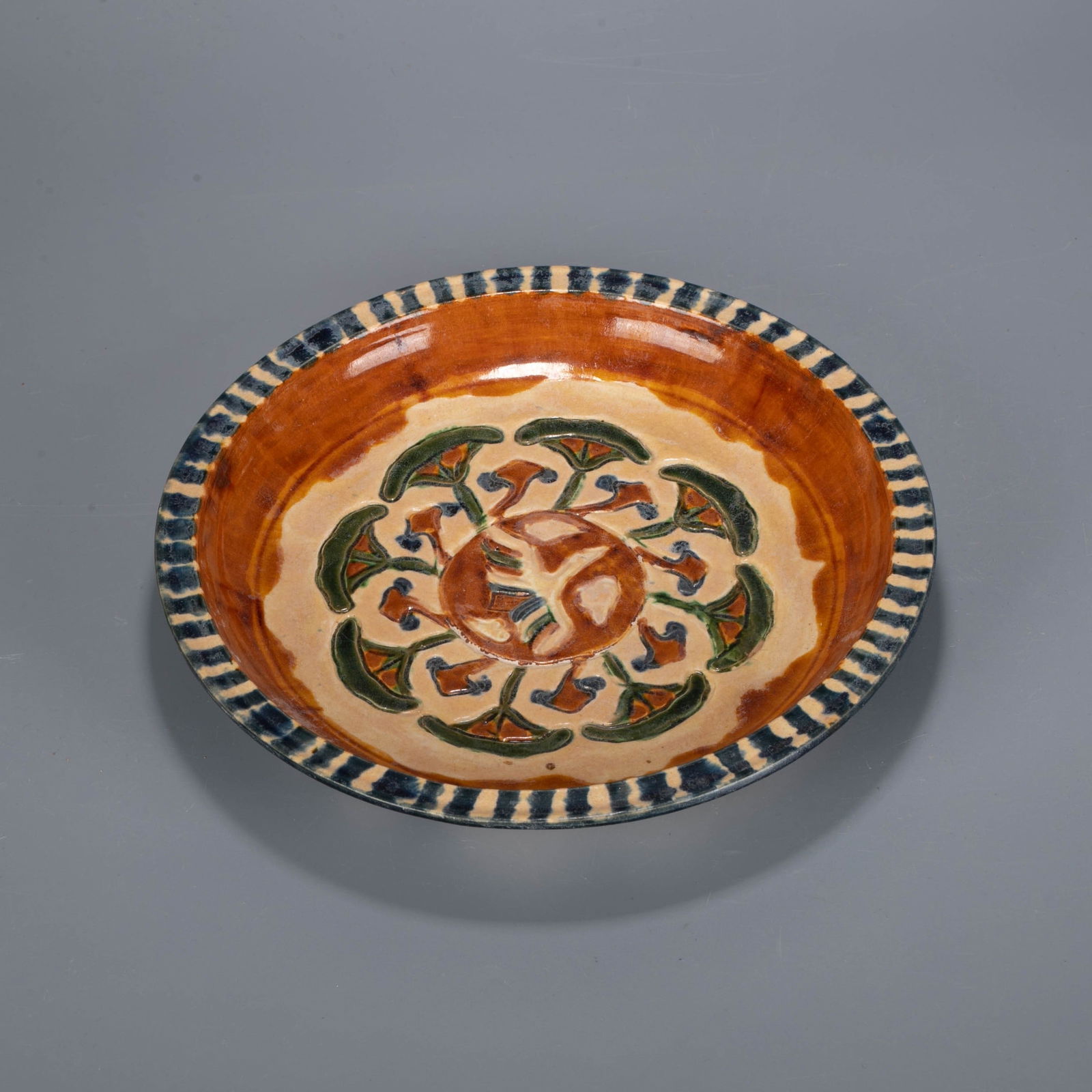 Tang Sancai Flower Pattern Dish (1 of 6)