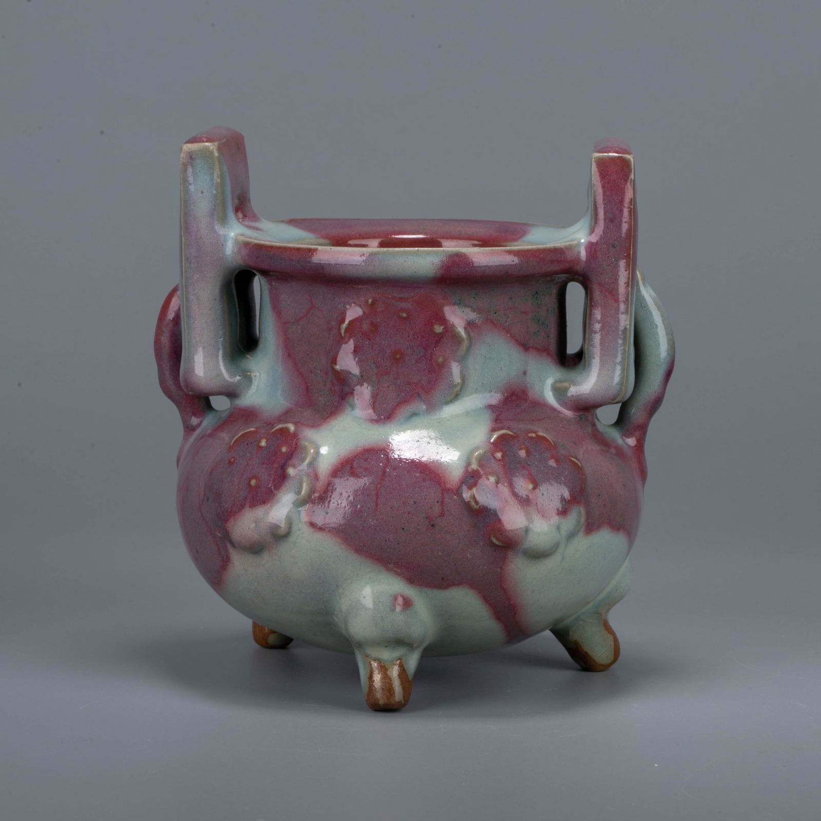 Song Jun ware tripod furnace: Song Jun ware tripod furnace