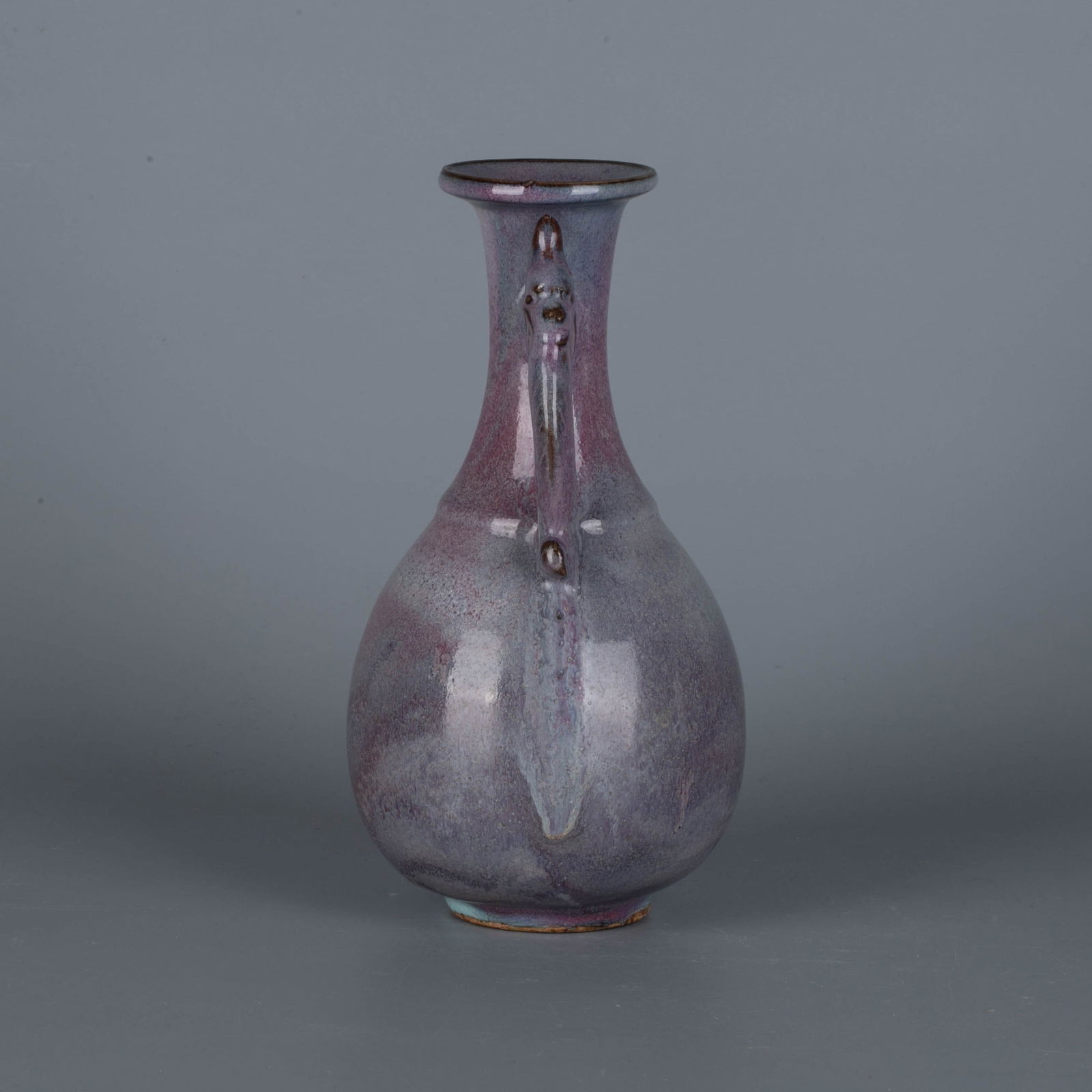 Gold Jun ware ear-mounted bottle - 2