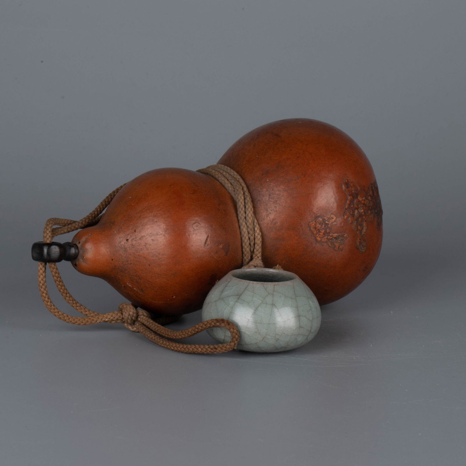 Song celadon bird food jar: Song celadon bird food jar